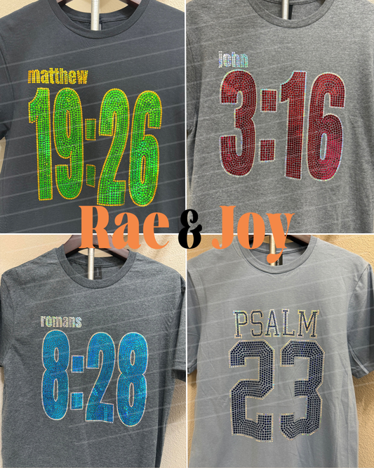 Scripture Sparkle Tees | Ready to Ship