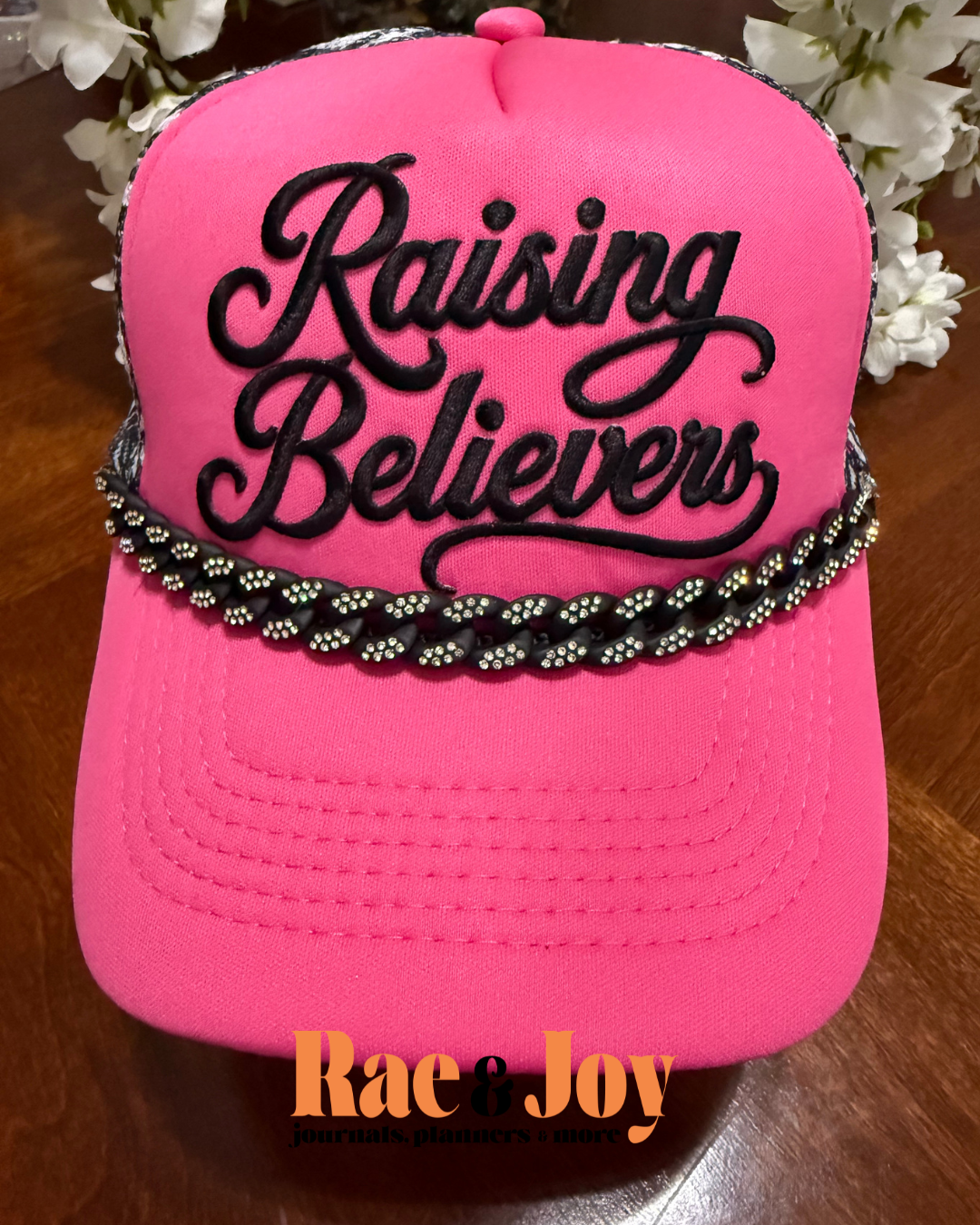 Raising Believers Christian Trucker Cap | Faith-Inspired Hat for Moms and Women