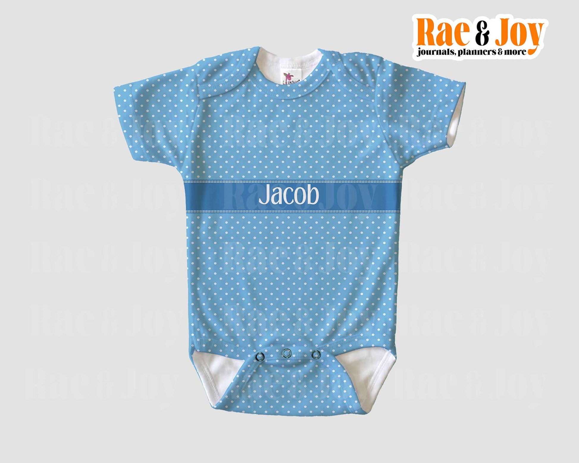 Personalized Dotted Baby One-Piece (Oh, Baby! Collection)