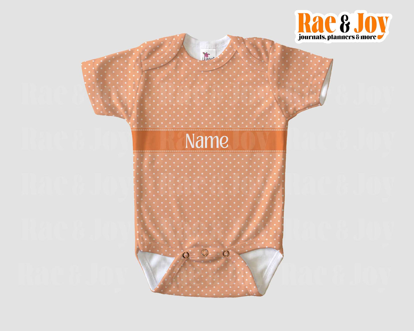 Personalized Dotted Baby One-Piece (Oh, Baby! Collection)