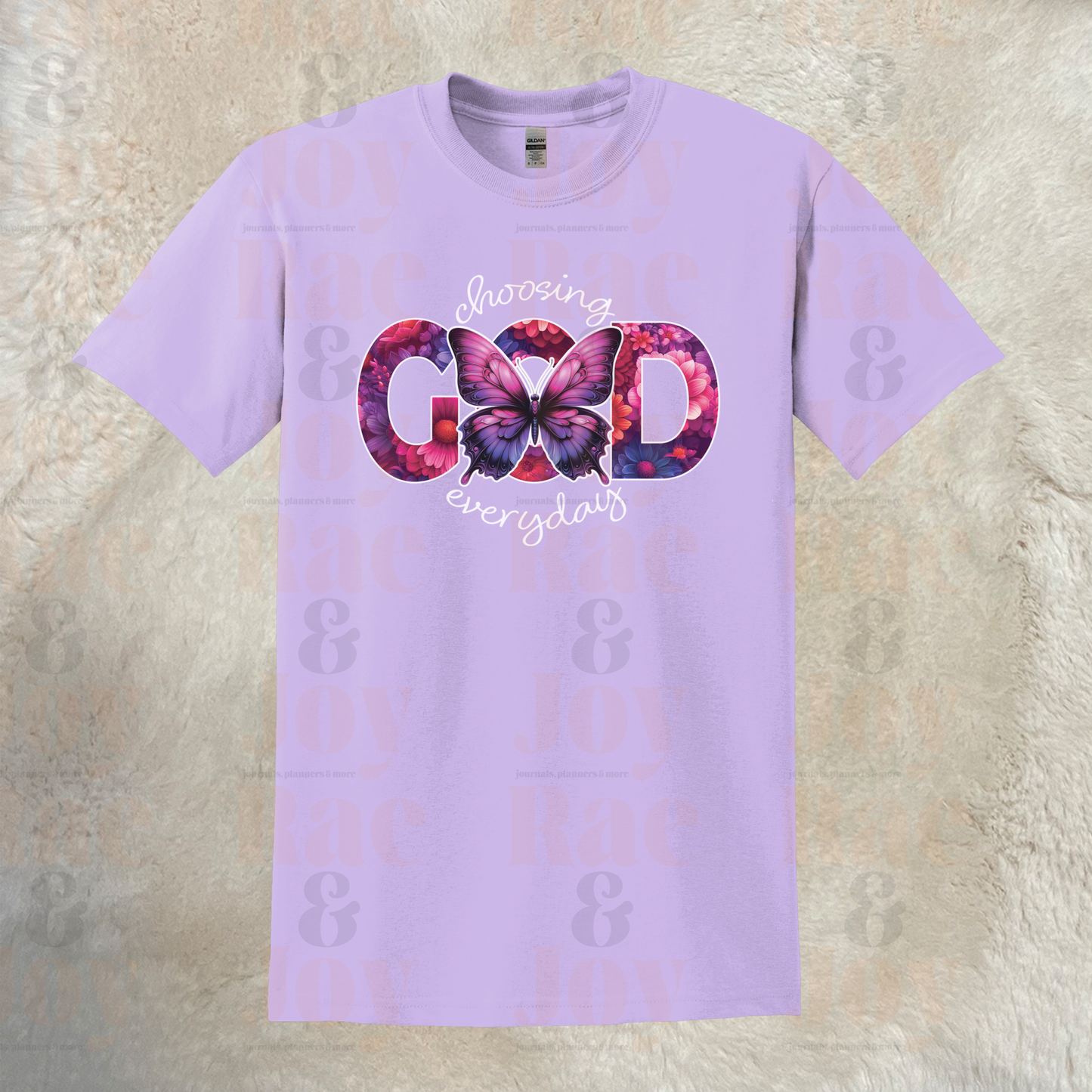 Choosing God Everyday Floral Butterfly T-Shirt - Gildan® Softstyle & Dryblend® Available In