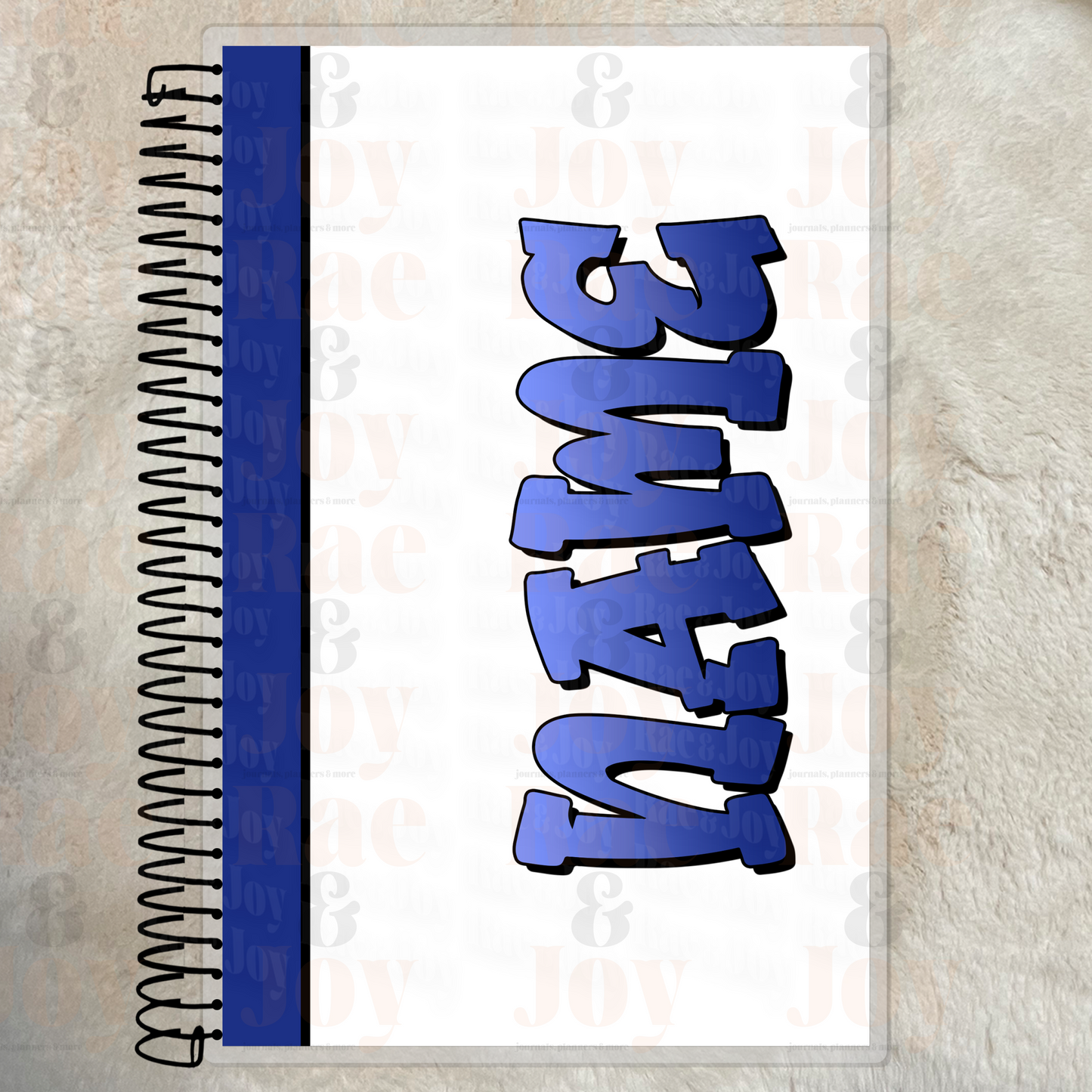 Custom Name Gradient Notebook – Personalized Lined Journal 5.5X8.5’’ Blue Journals/Planners