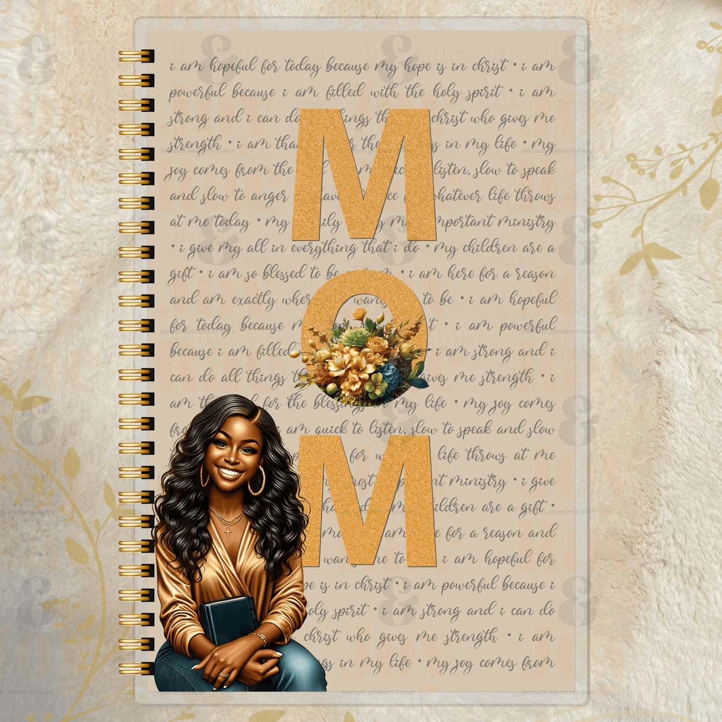 Faith & Blessings - Inspirational Mom Journal With Customizable Dolls Doll 1 Journals/Planners