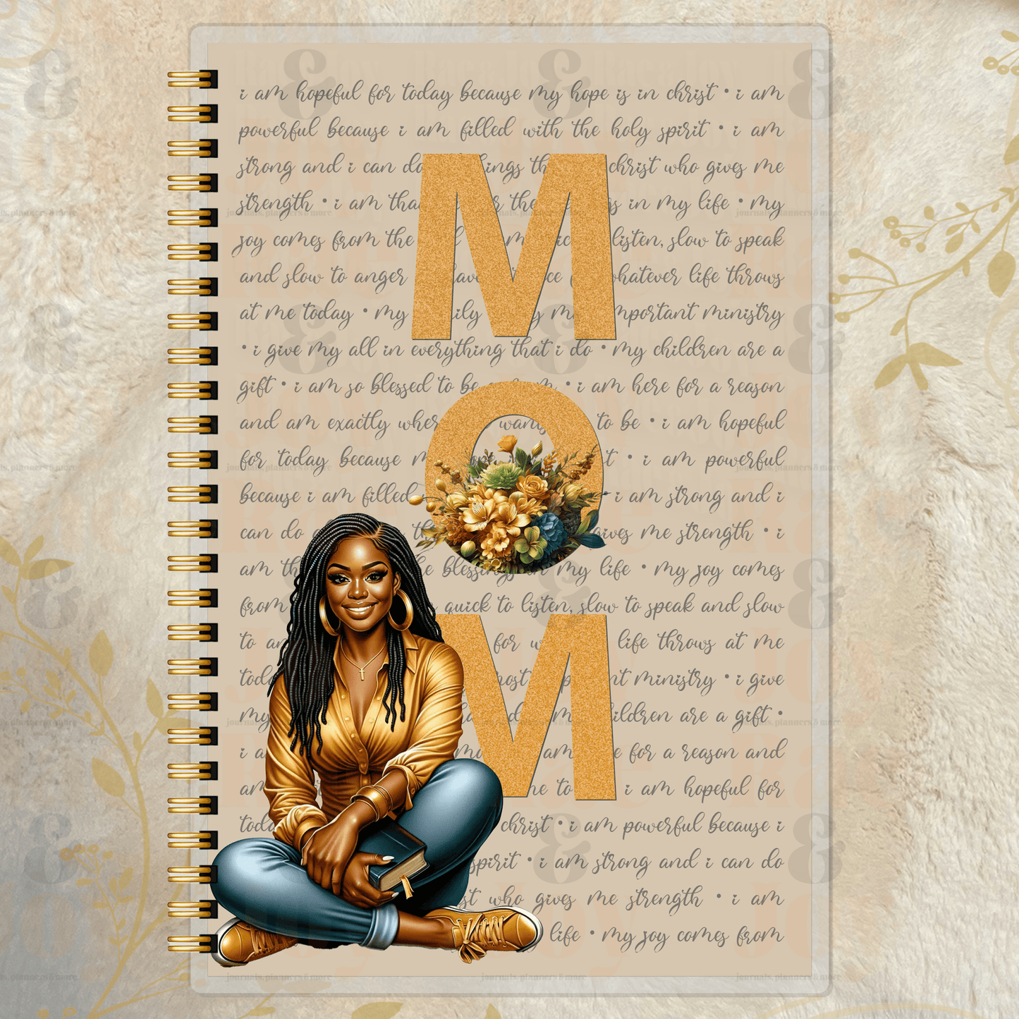 Faith & Blessings - Inspirational Mom Journal With Customizable Dolls Doll 6 Journals/Planners