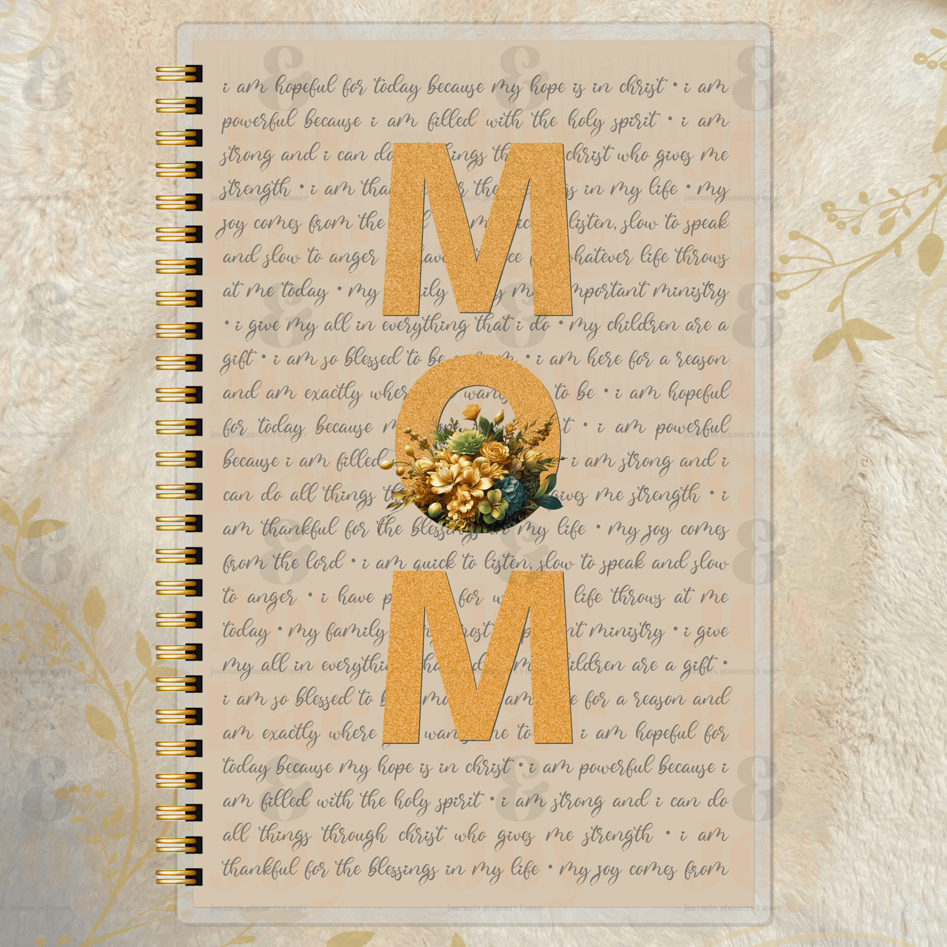 Faith & Blessings - Inspirational Mom Journal With Customizable Dolls No Doll Journals/Planners