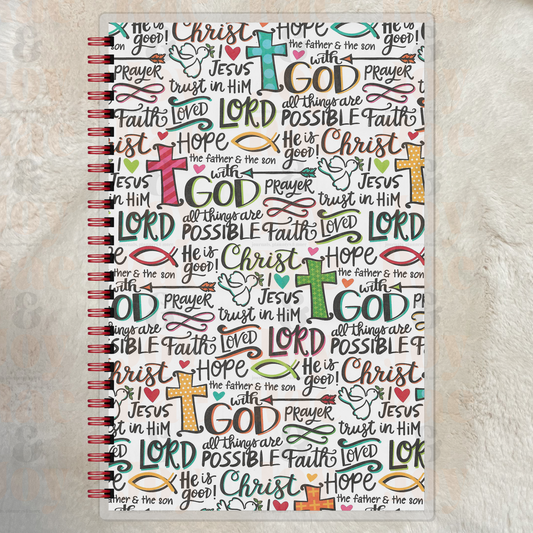 Faith Words Lined Journal – Vibrant Christian Notebook With Encouraging Journals/Planners