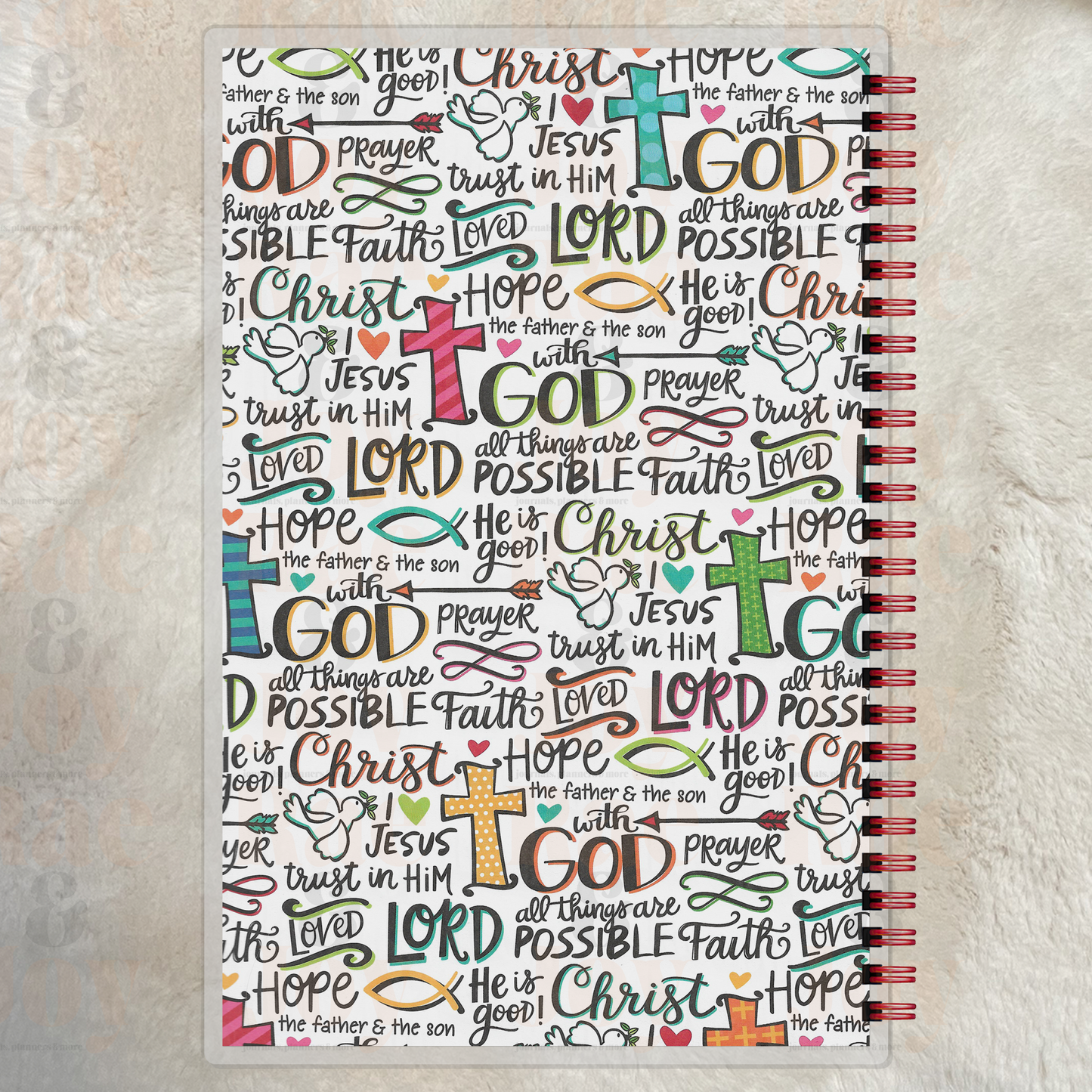 Faith Words Lined Journal – Vibrant Christian Notebook With Encouraging Journals/Planners