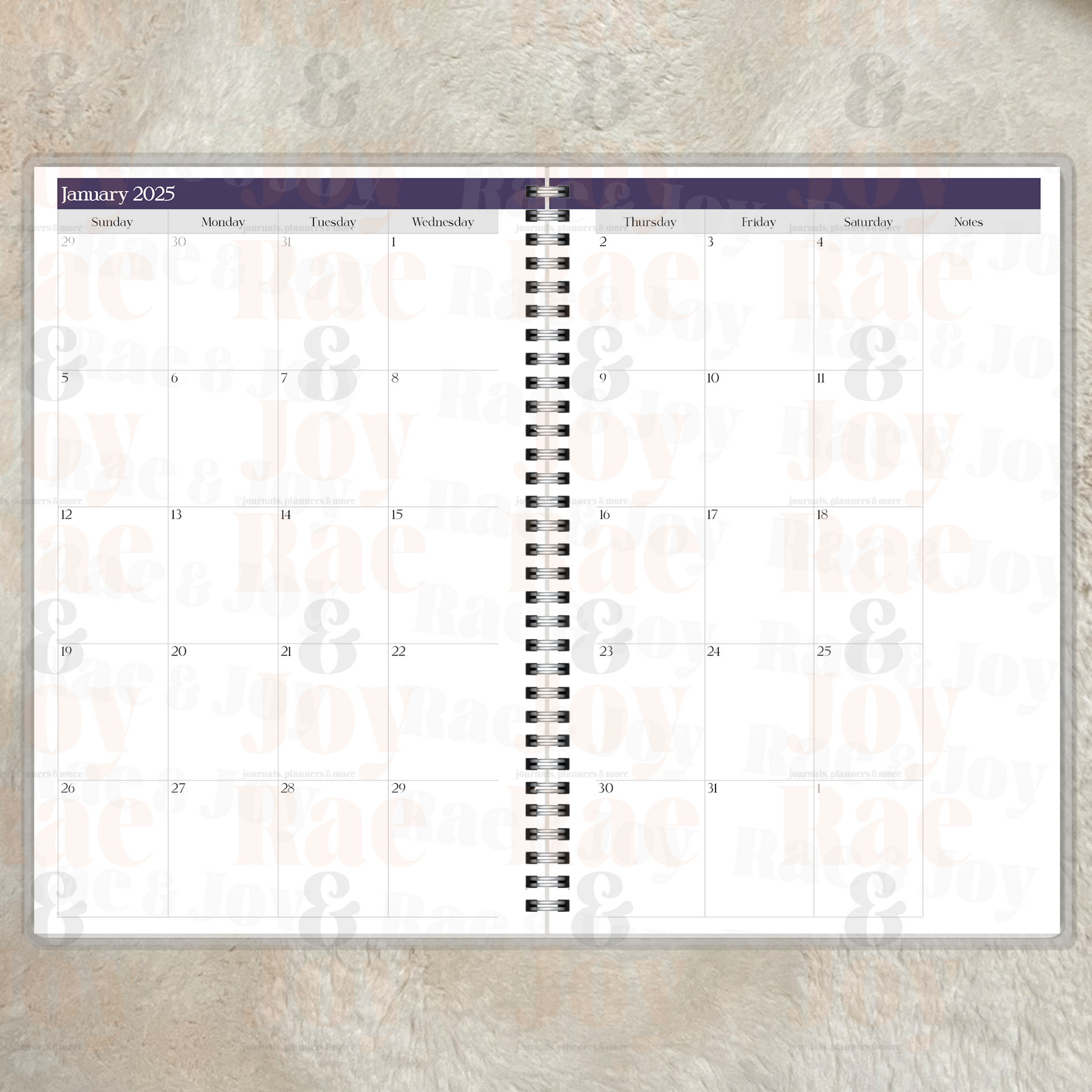 Fearfully and Wonderfully Made Purple Floral Journal or 2025-2026 Planner – Personalized Christian Gift for Women