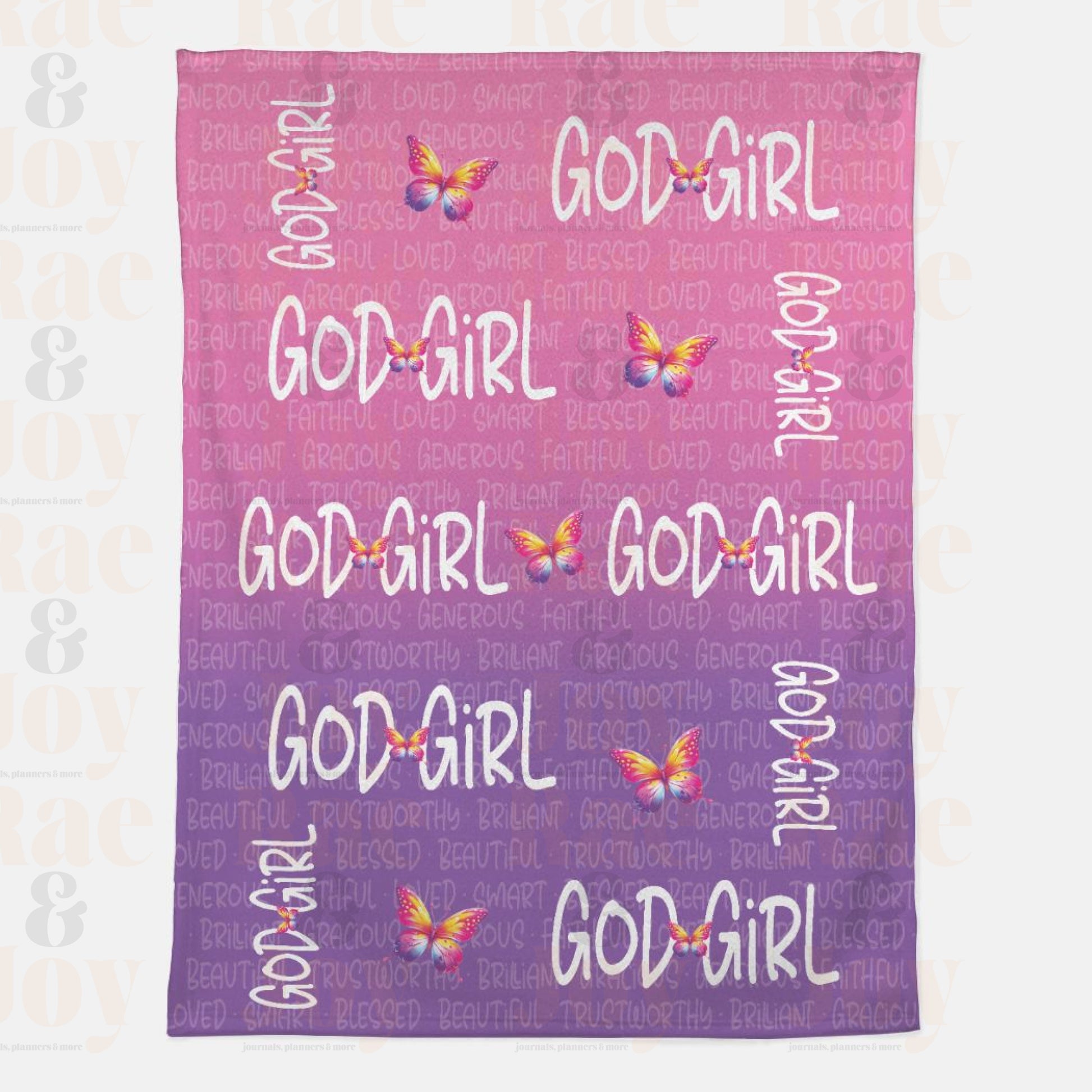 God Girl Fleece Blanket – Cozy & Stylish 60″ X 80″ For Home Travel | Soft Polyester Easy Care