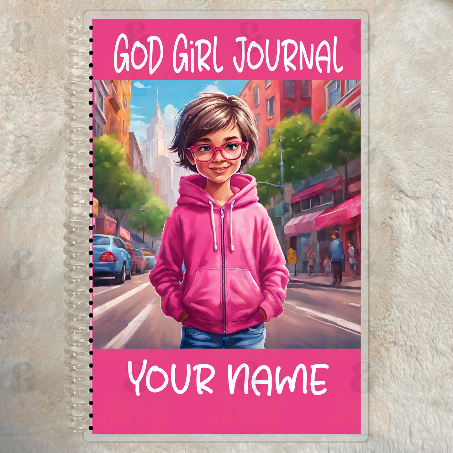 ’God Girl Journal’ For Ages 8 - 15 | Personalized Pink Cover Gratitude Journal Lined 5.5X8.5’