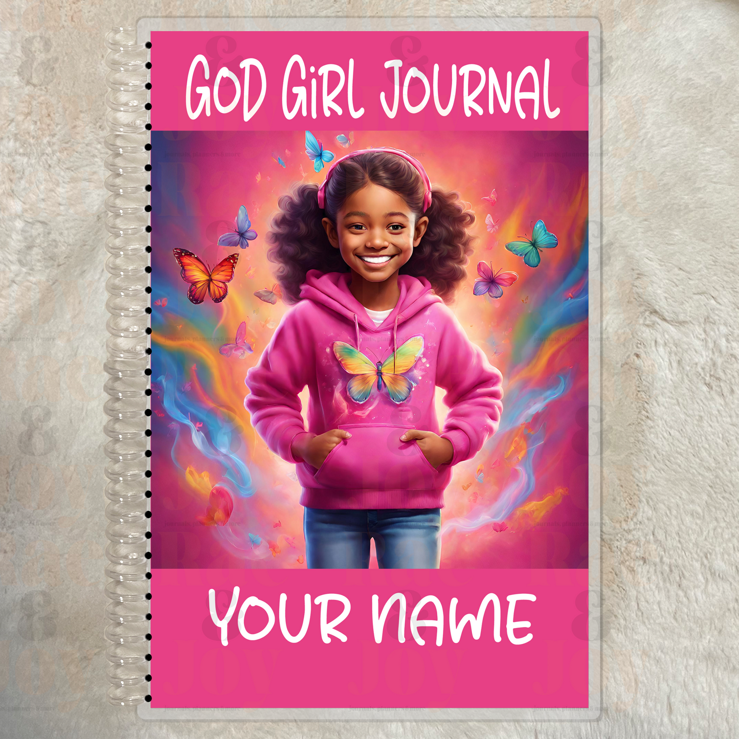 ’God Girl Journal’ For Ages 8 - 15 | Personalized Pink Cover Gratitude Journal Lined 5.5X8.5’