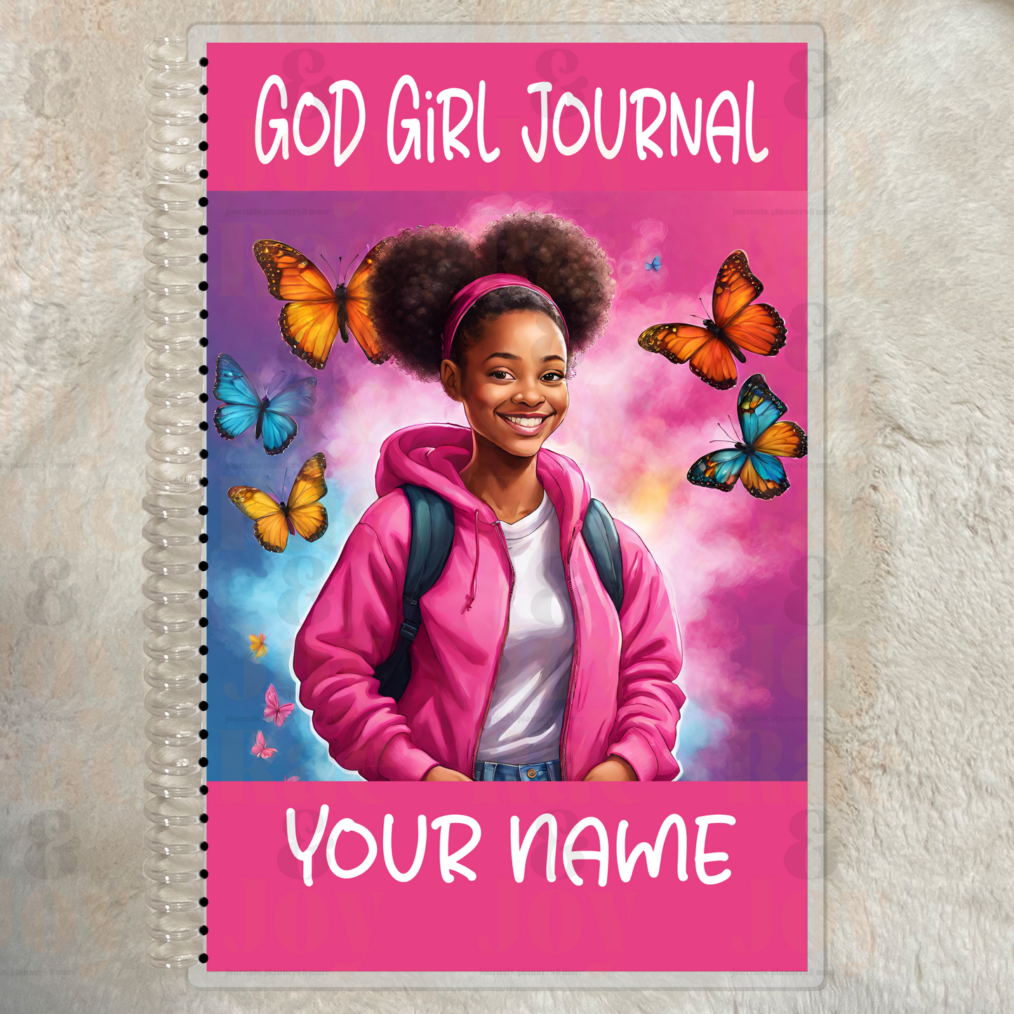 ’God Girl Journal’ For Ages 8 - 15 | Personalized Pink Cover Gratitude Journal Lined 5.5X8.5’