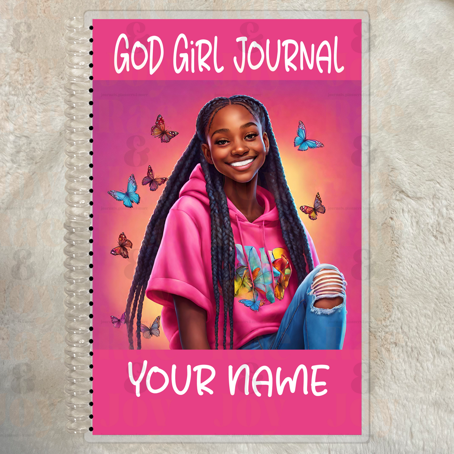 ’God Girl Journal’ For Ages 8 - 15 | Personalized Pink Cover Gratitude Journal Lined 5.5X8.5’