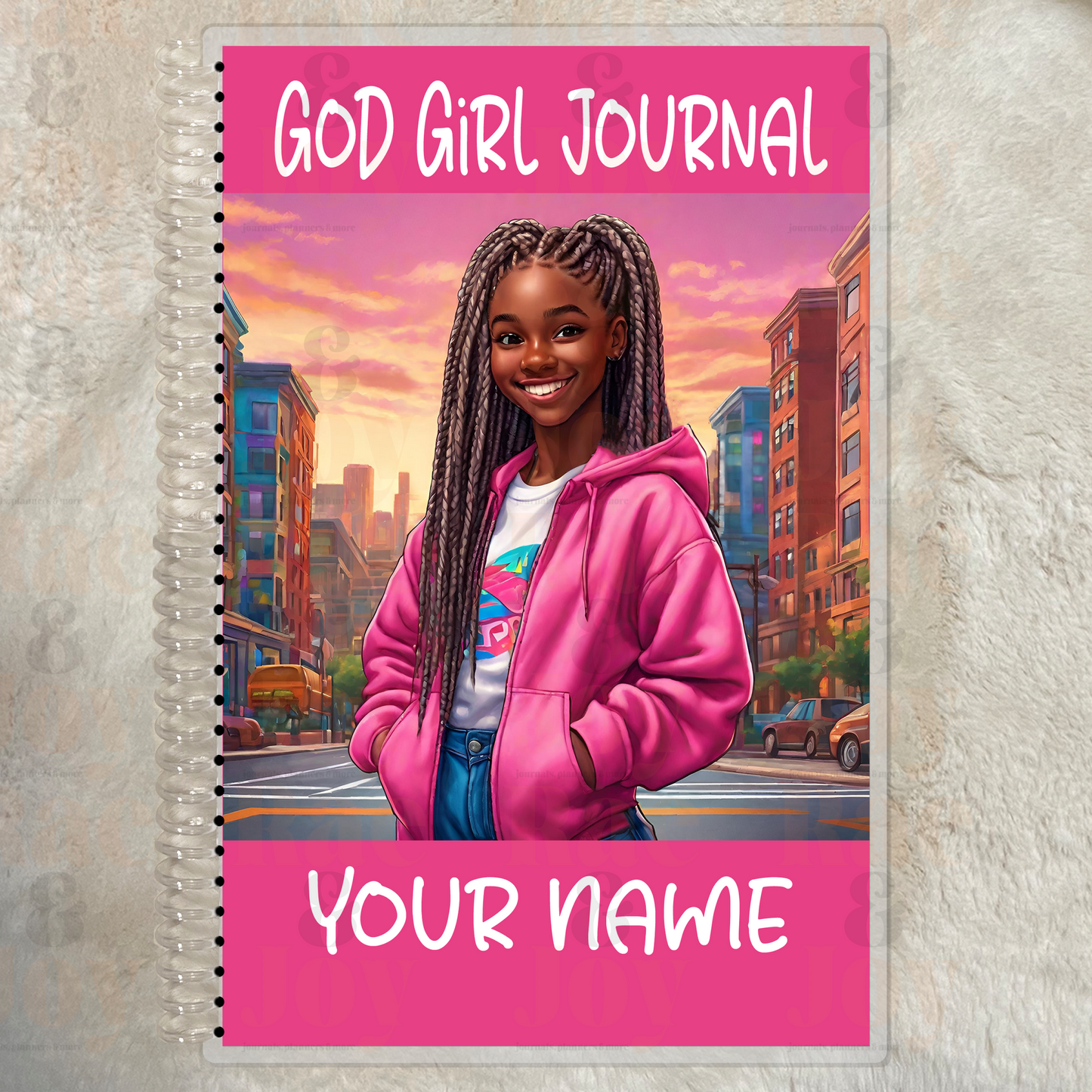 ’God Girl Journal’ For Ages 8 - 15 | Personalized Pink Cover Gratitude Journal Lined 5.5X8.5’