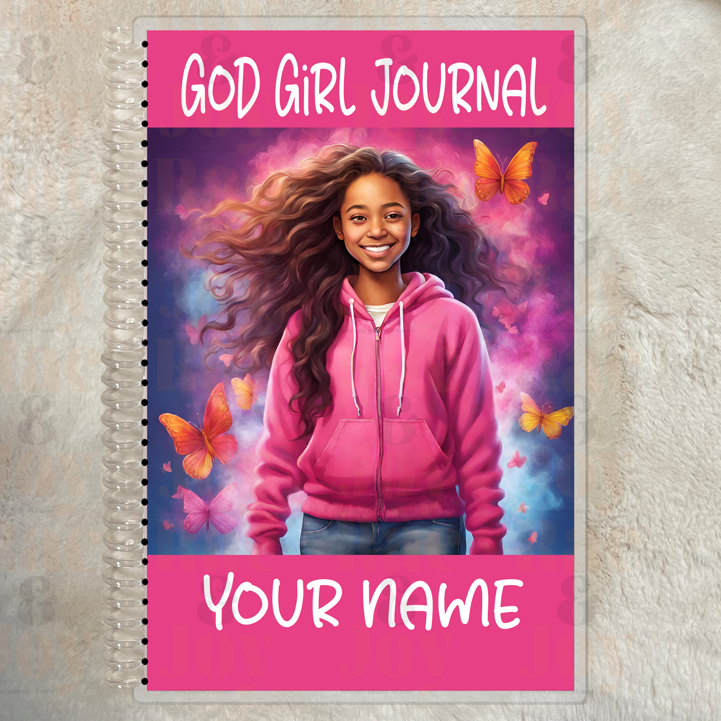 ’God Girl Journal’ For Ages 8 - 15 | Personalized Pink Cover Gratitude Journal Lined 5.5X8.5’