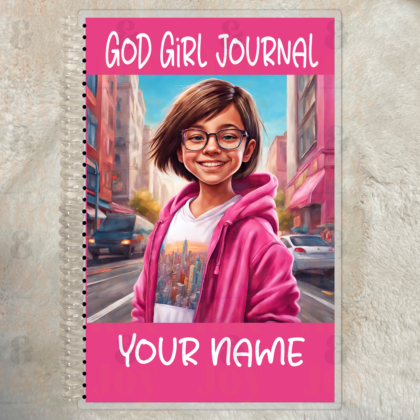 ’God Girl Journal’ For Ages 8 - 15 | Personalized Pink Cover Gratitude Journal Lined 5.5X8.5’