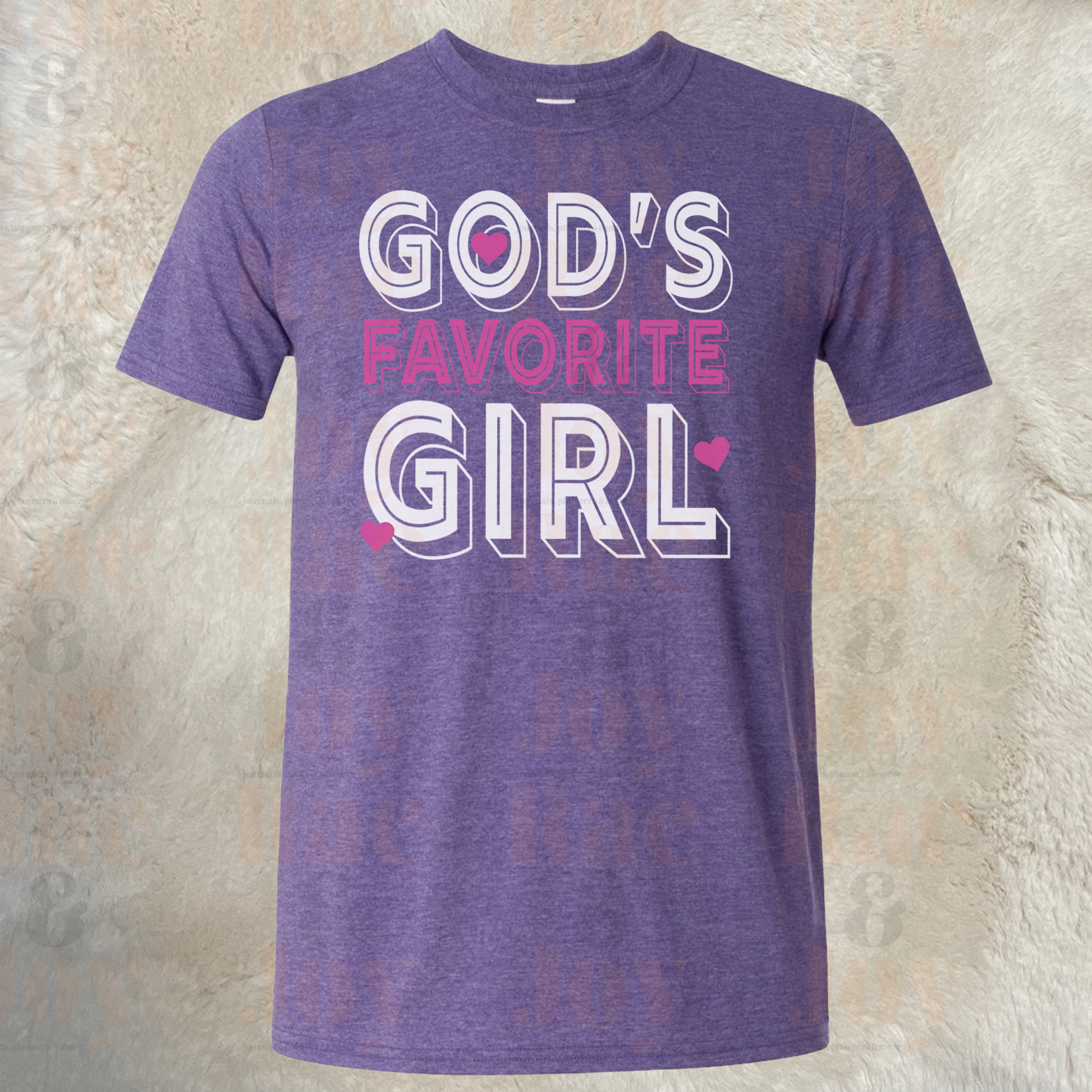 God’s Favorite Girl T-Shirt - Gildan Softstyle® Available In Black Navy Azalea Maroon Purple And