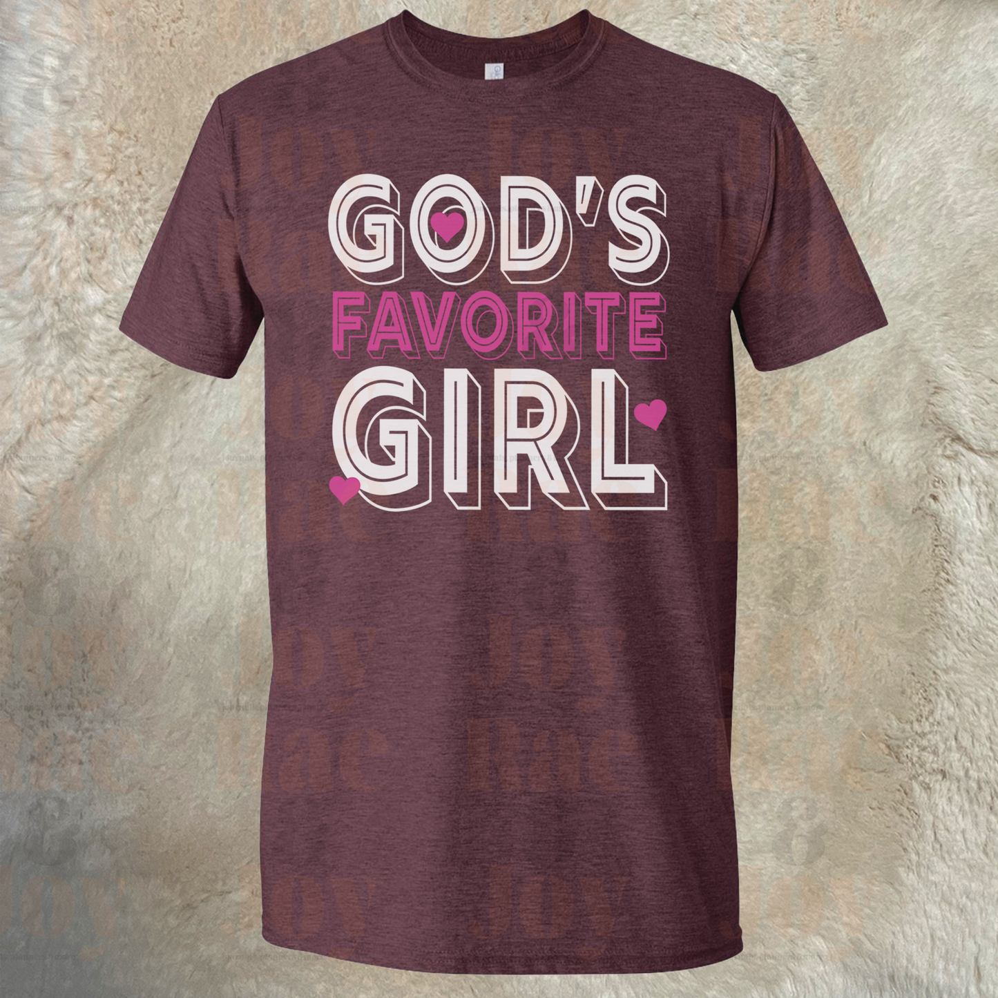 God’s Favorite Girl T-Shirt - Gildan Softstyle® Available In Black Navy Azalea Maroon Purple And