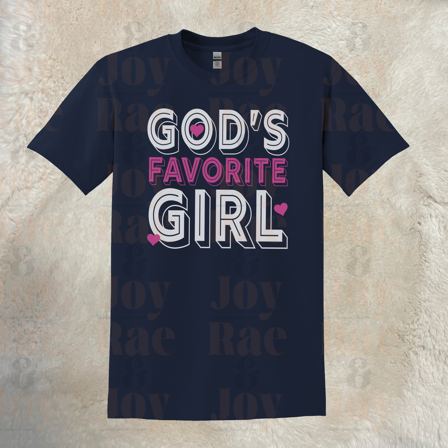 God’s Favorite Girl T-Shirt - Gildan® Softstyle® Dryblend® Available In Purple Orchid Navy