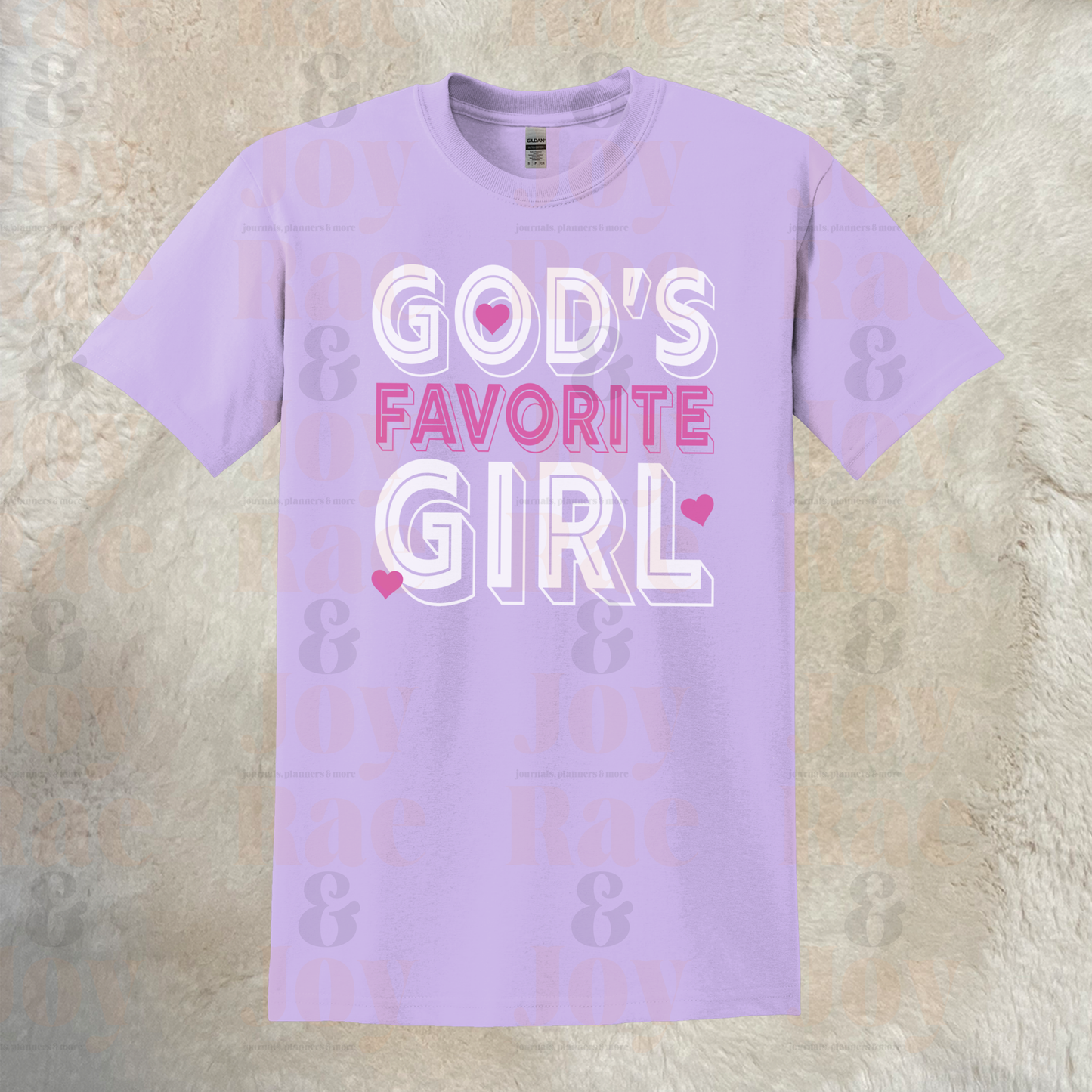 God’s Favorite Girl T-Shirt - Gildan® Softstyle® Dryblend® Available In Purple Orchid Navy