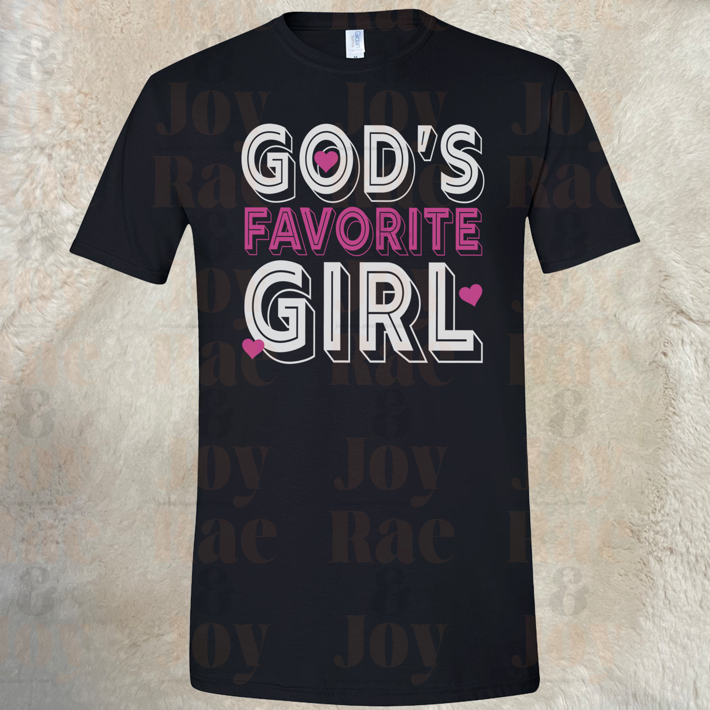 God’s Favorite Girl T-Shirt - Gildan Softstyle® Available In Black Navy Azalea Maroon Purple And