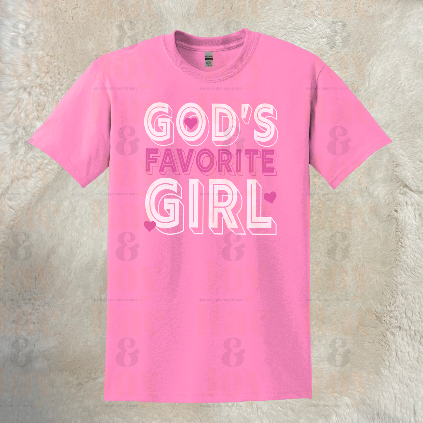 God’s Favorite Girl T-Shirt - Gildan® Softstyle® Dryblend® Available In Purple Orchid Navy