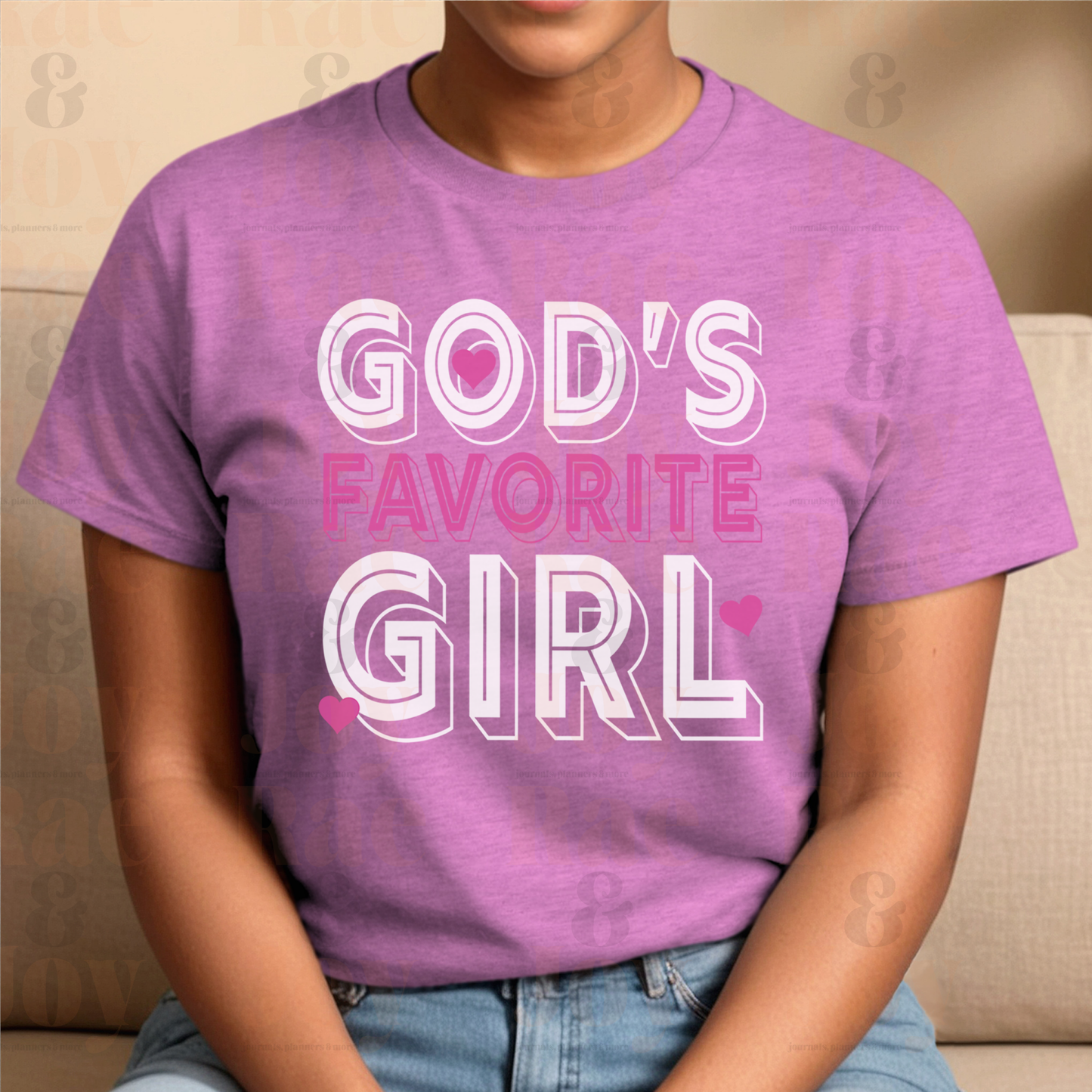 God’s Favorite Girl T-Shirt - Gildan Softstyle® Available In Black Navy Azalea Maroon Purple And