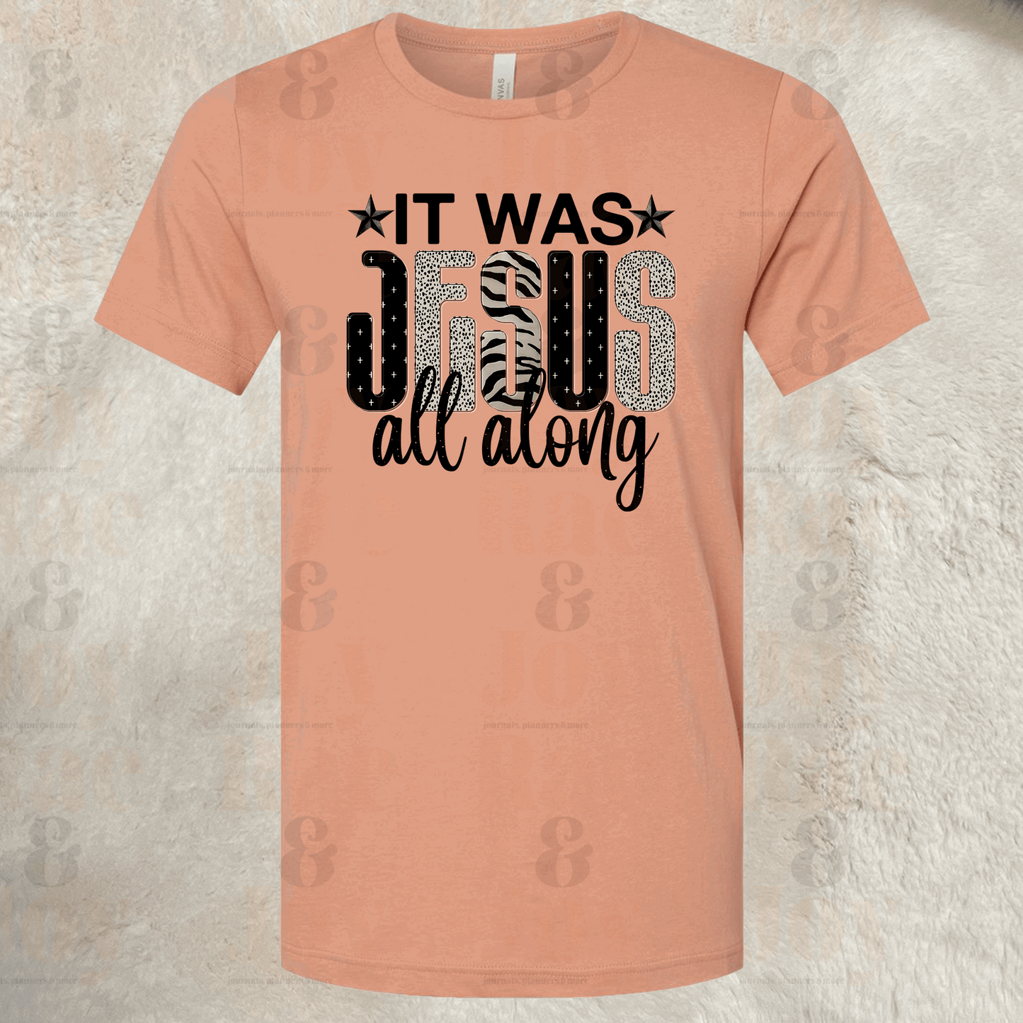 It Was Jesus All Along – Bold Christian T-Shirt – Bella+Canvas 3001 Unisex Tee Terracotta