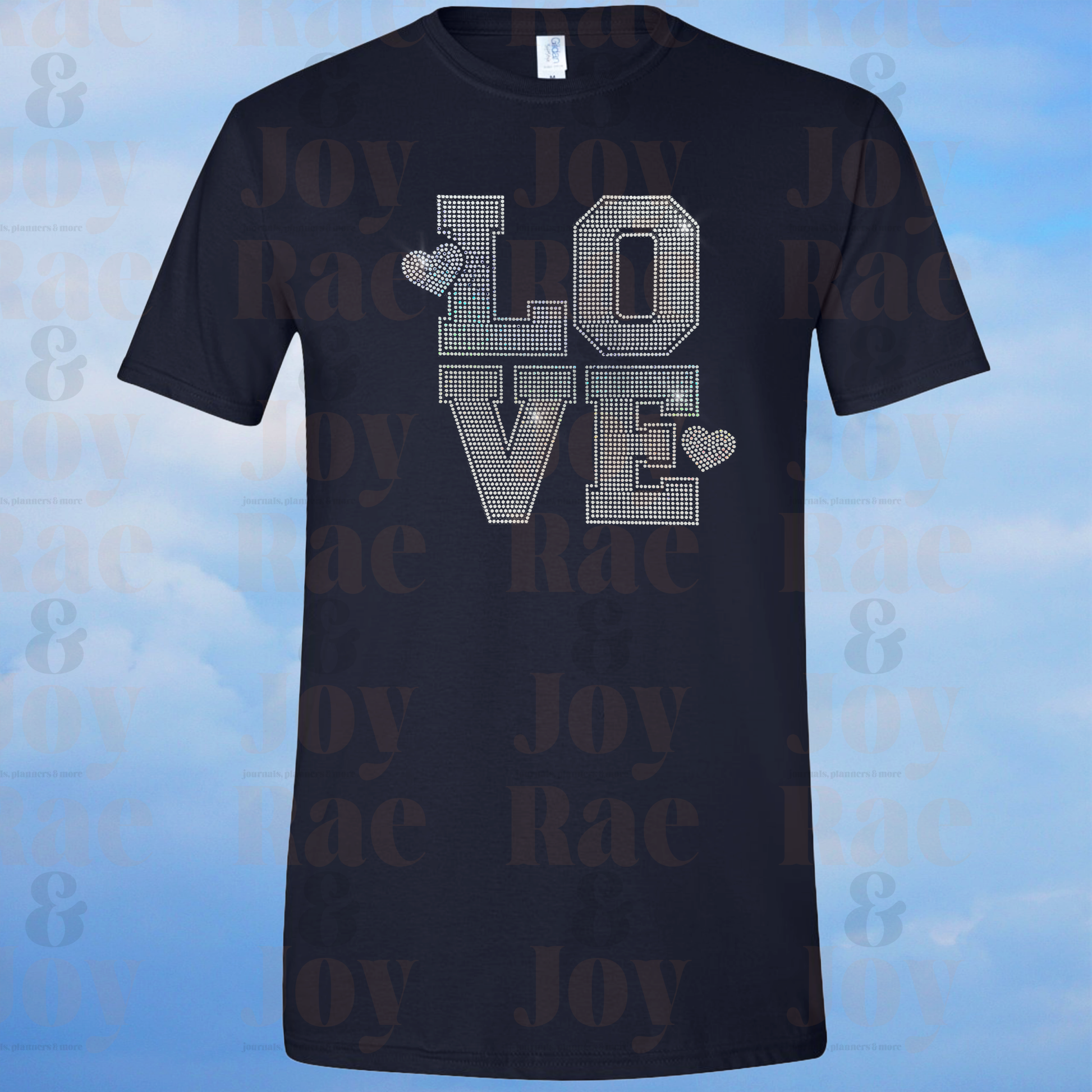 LOVE White Spangle T-Shirt – Sparkle Heart Design | Gildan Softstyle | Limited Quantity