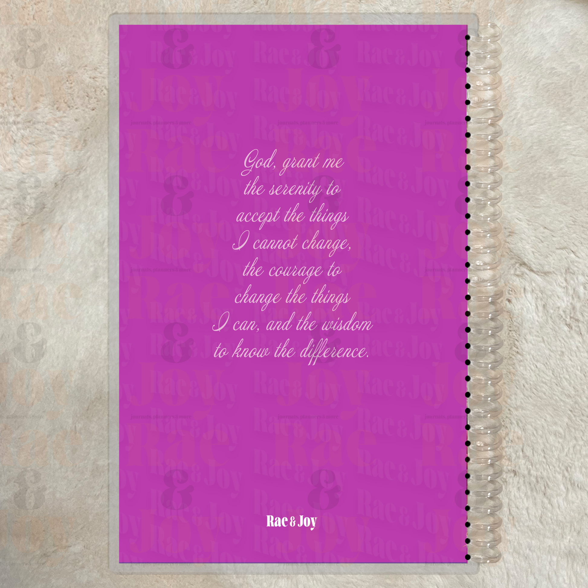 ’Moments With God’ Journal | Pink And Purple Floral Design Butterflies Serenity Prayer Lined