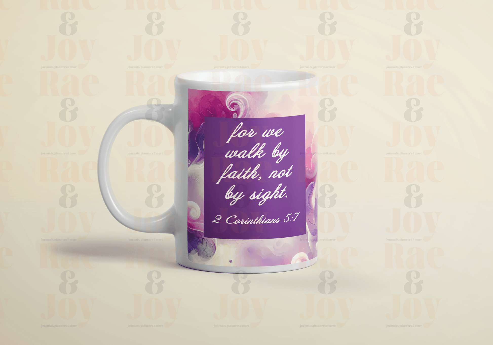 Personalized 15 Oz Mug - Walking In Faith With His Grace | Custom Name & Design Christian Gifts For