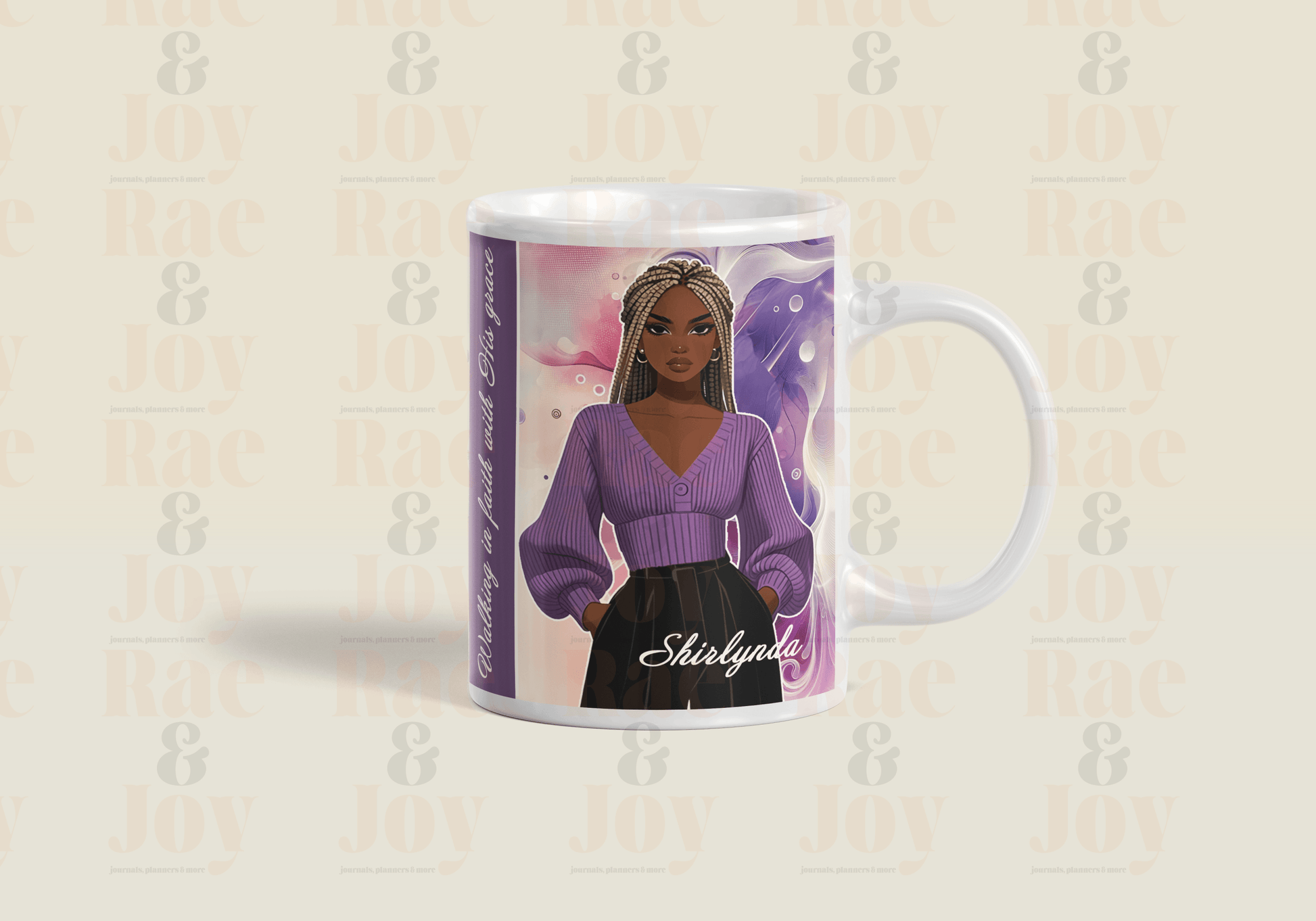 Personalized 15 oz Mug - Walking in Faith with His Grace | Custom Name & Design | Christian Gifts for Women Doll 7