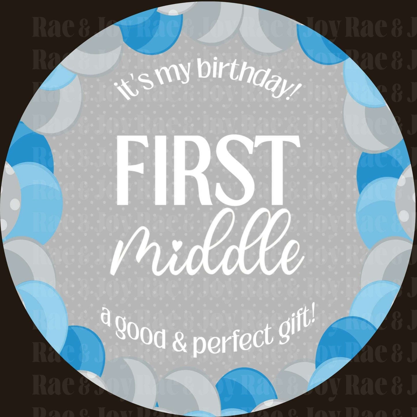 Personalized Baby Name Announcement Sign 3.5 & 6 (Oh Baby! Collection) / Birthday Blue Toddler