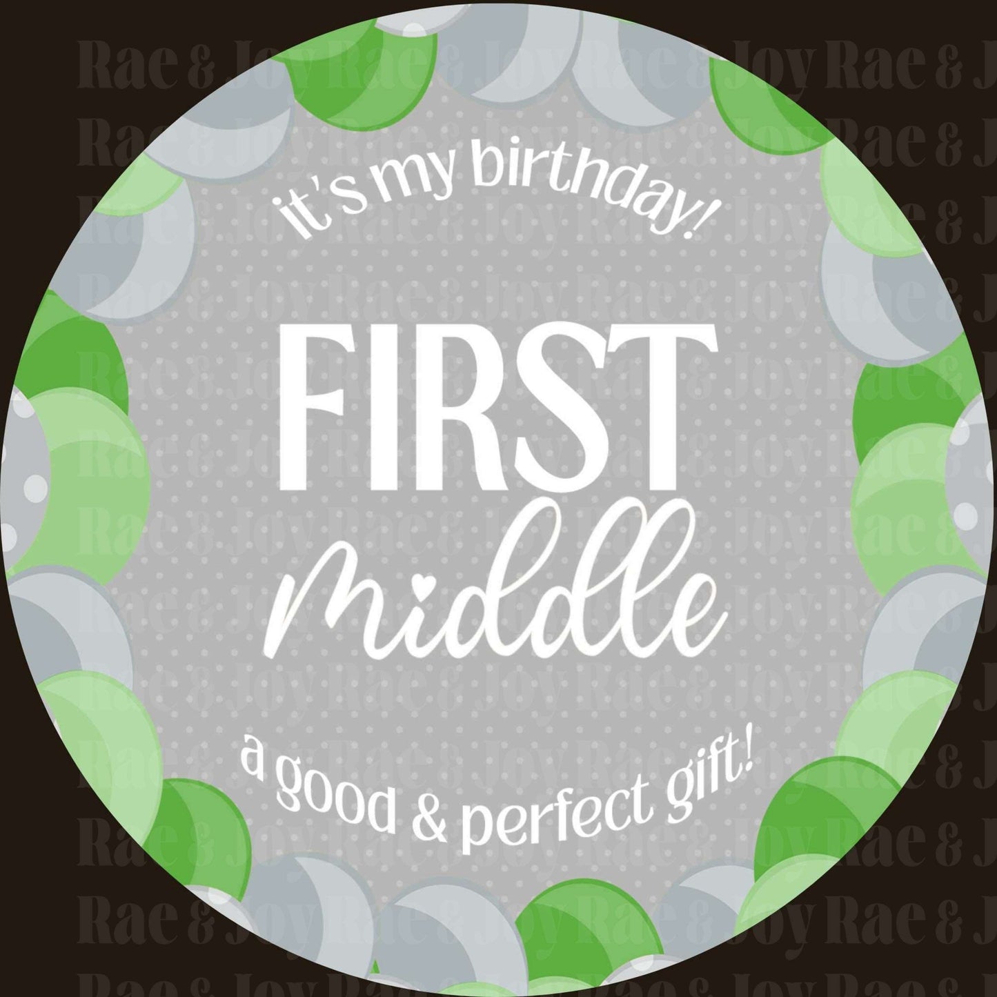 Personalized Baby Name Announcement Sign 3.5 & 6 (Oh Baby! Collection) / Birthday Green Toddler