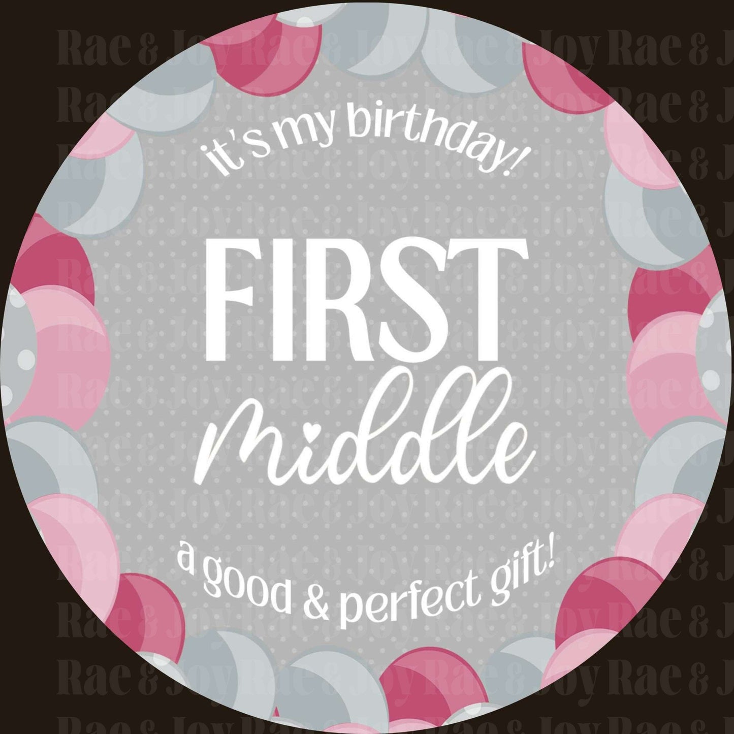 Personalized Baby Name Announcement Sign 3.5 & 6 (Oh Baby! Collection) / Birthday Pink Toddler