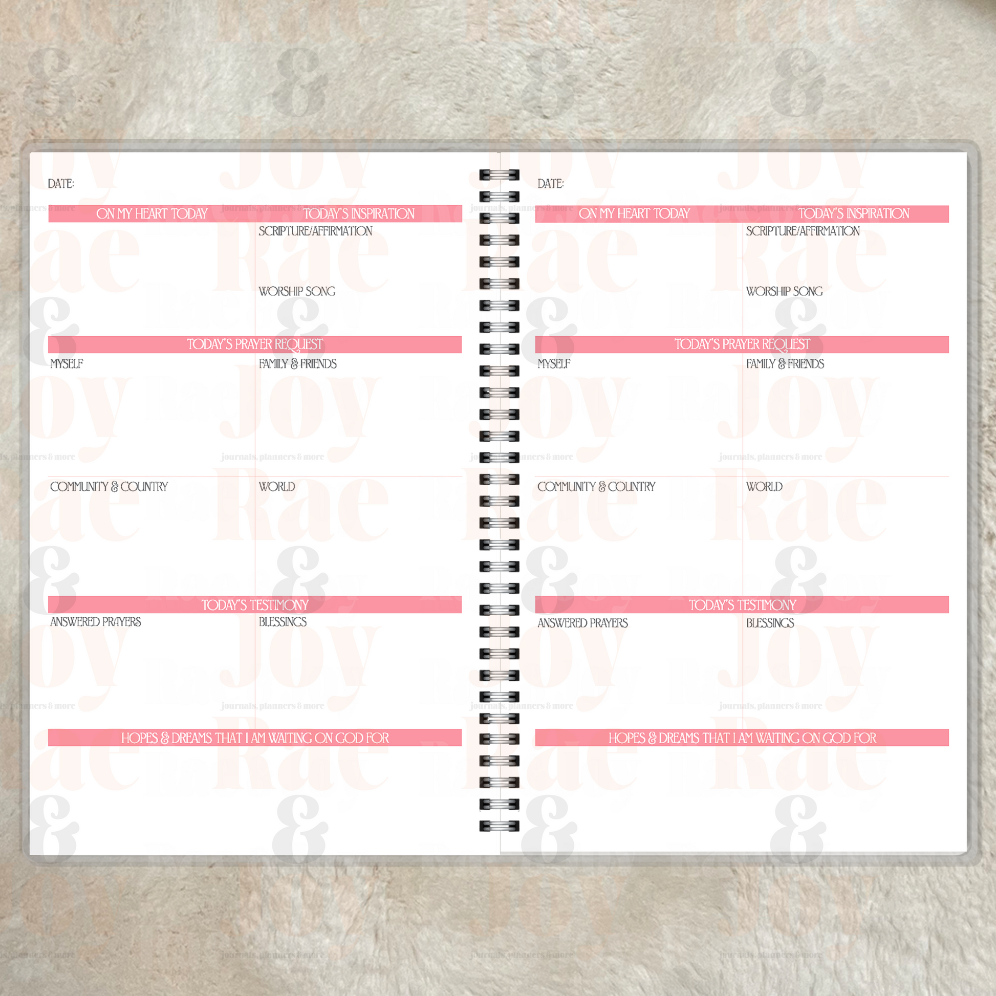 Personalized Christian Journal – Psalm 46:5 “God Is Within Her” Floral Faith Journal | Lined or Prayer Journal