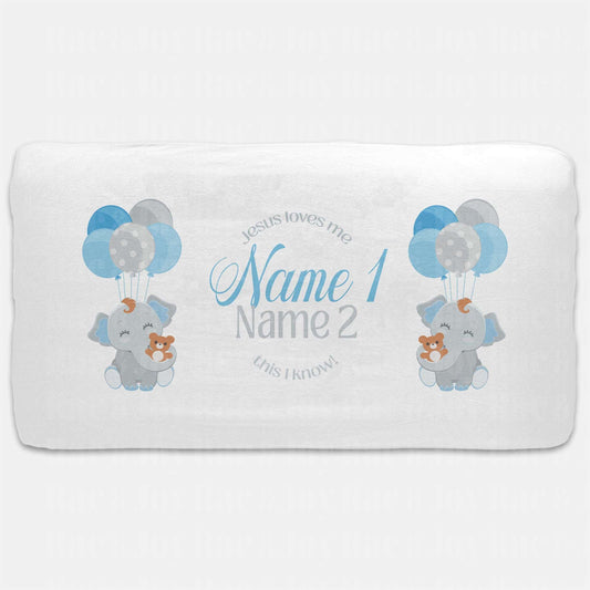 Personalized Fitted Baby Sheet (Oh Baby! Collection) Blue & Toddler