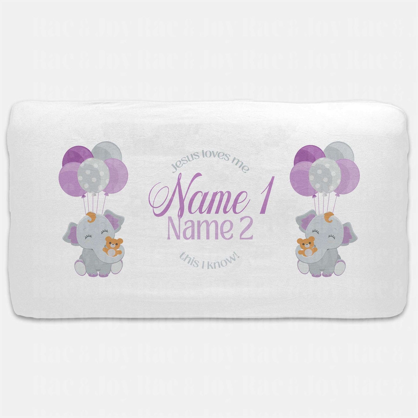 Personalized Fitted Baby Sheet (Oh Baby! Collection) Purple & Toddler