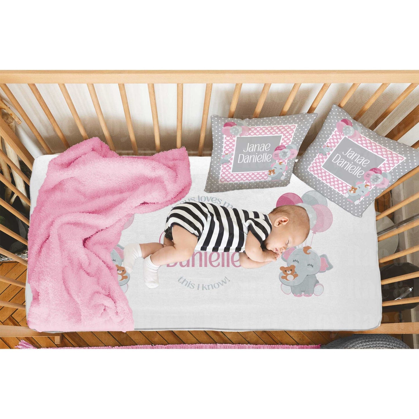 Personalized Fitted Baby Sheet (Oh Baby! Collection) & Toddler