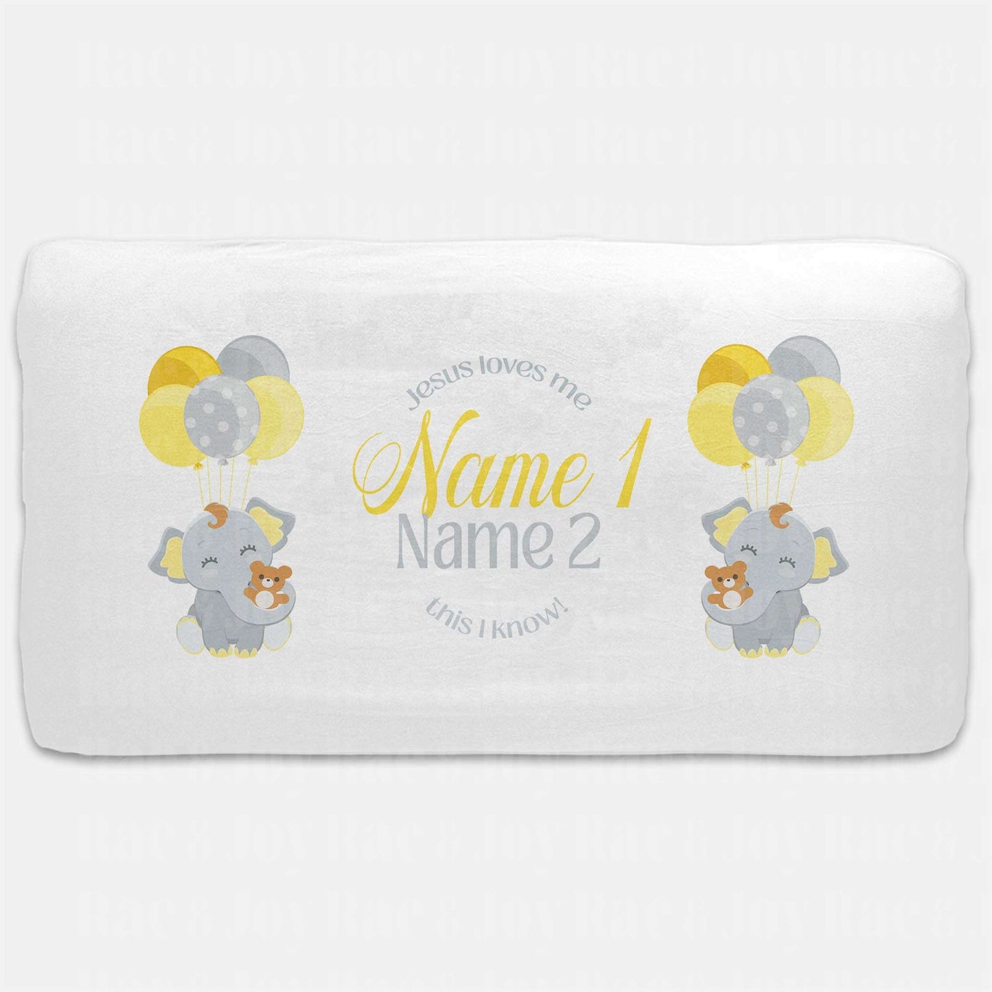 Personalized Fitted Baby Sheet (Oh Baby! Collection) Yellow & Toddler