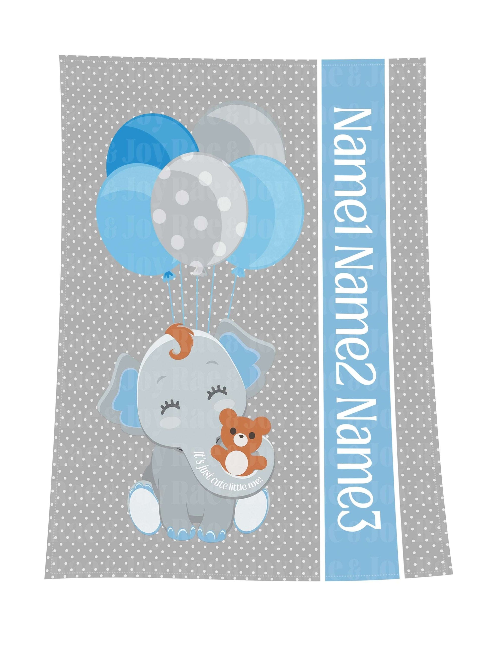 Personalized Fleece Baby Blanket 30X40 (Oh Baby! Collection) Blue