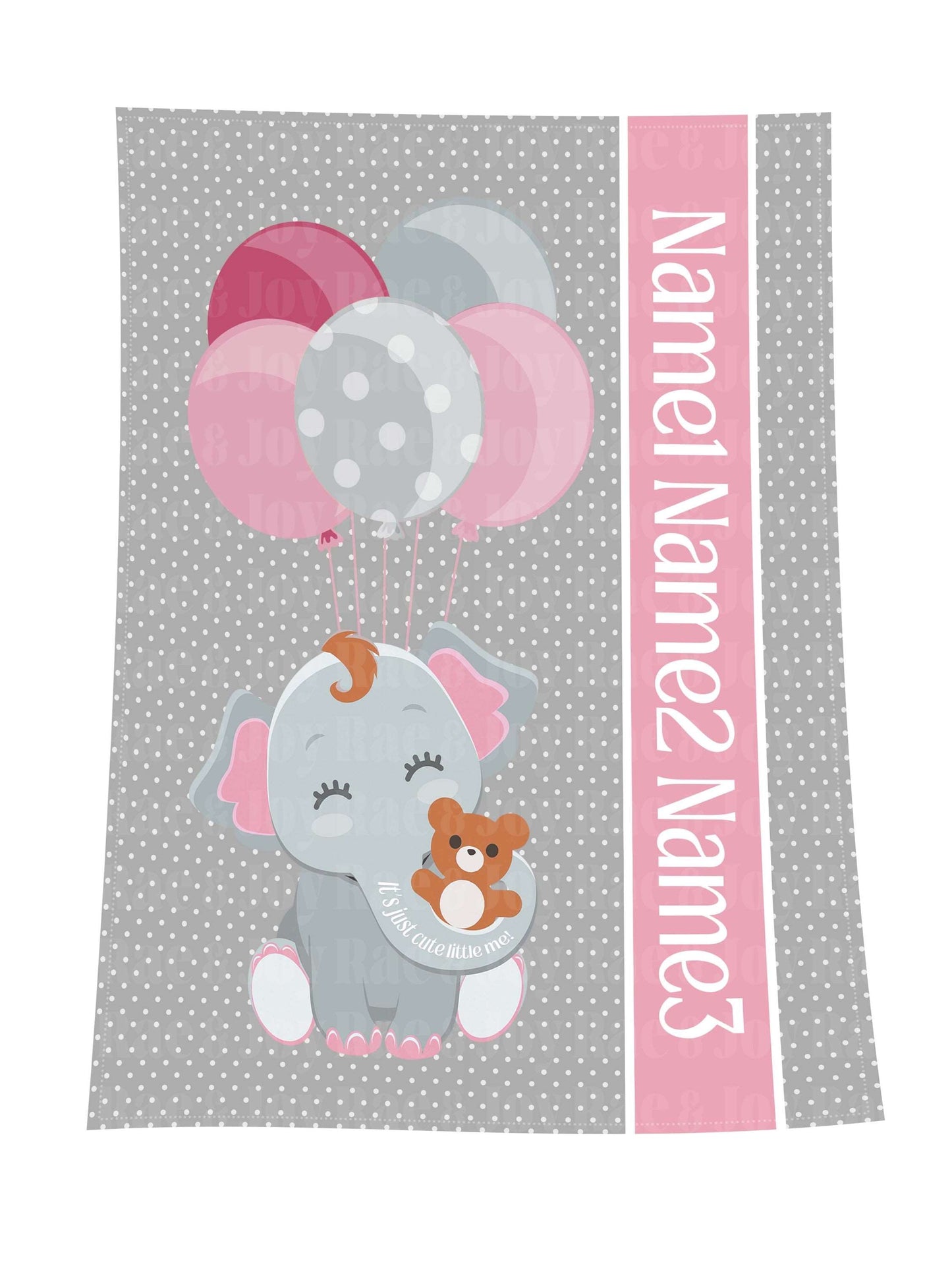 Personalized Fleece Baby Blanket 30X40 (Oh Baby! Collection) Pink