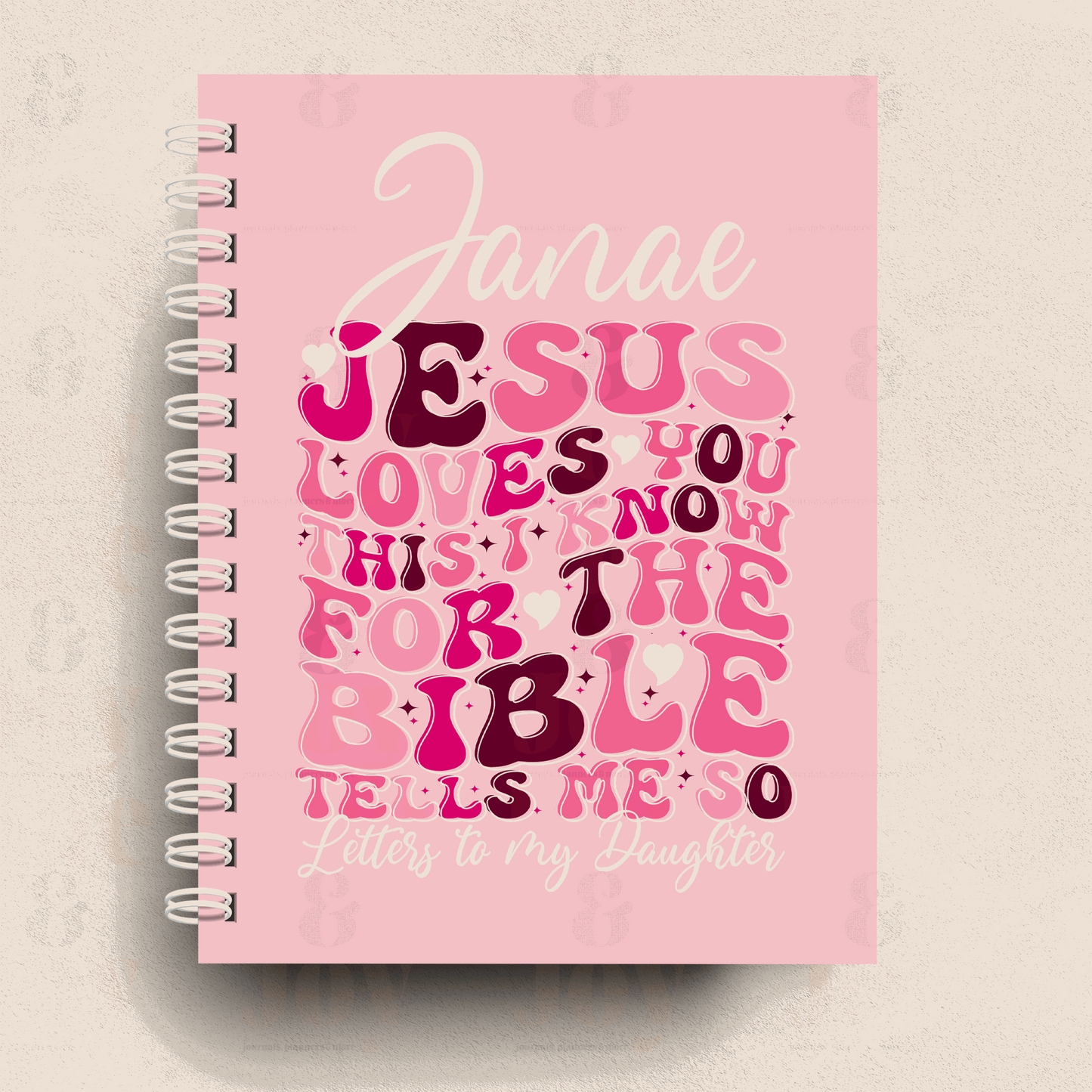 Personalized “Letters to My Child” Hardcover Christian Journal – 7.5x9.5” Lined Faith-Based Keepsake for Daughters, Sons, Grandchildren & More Pink