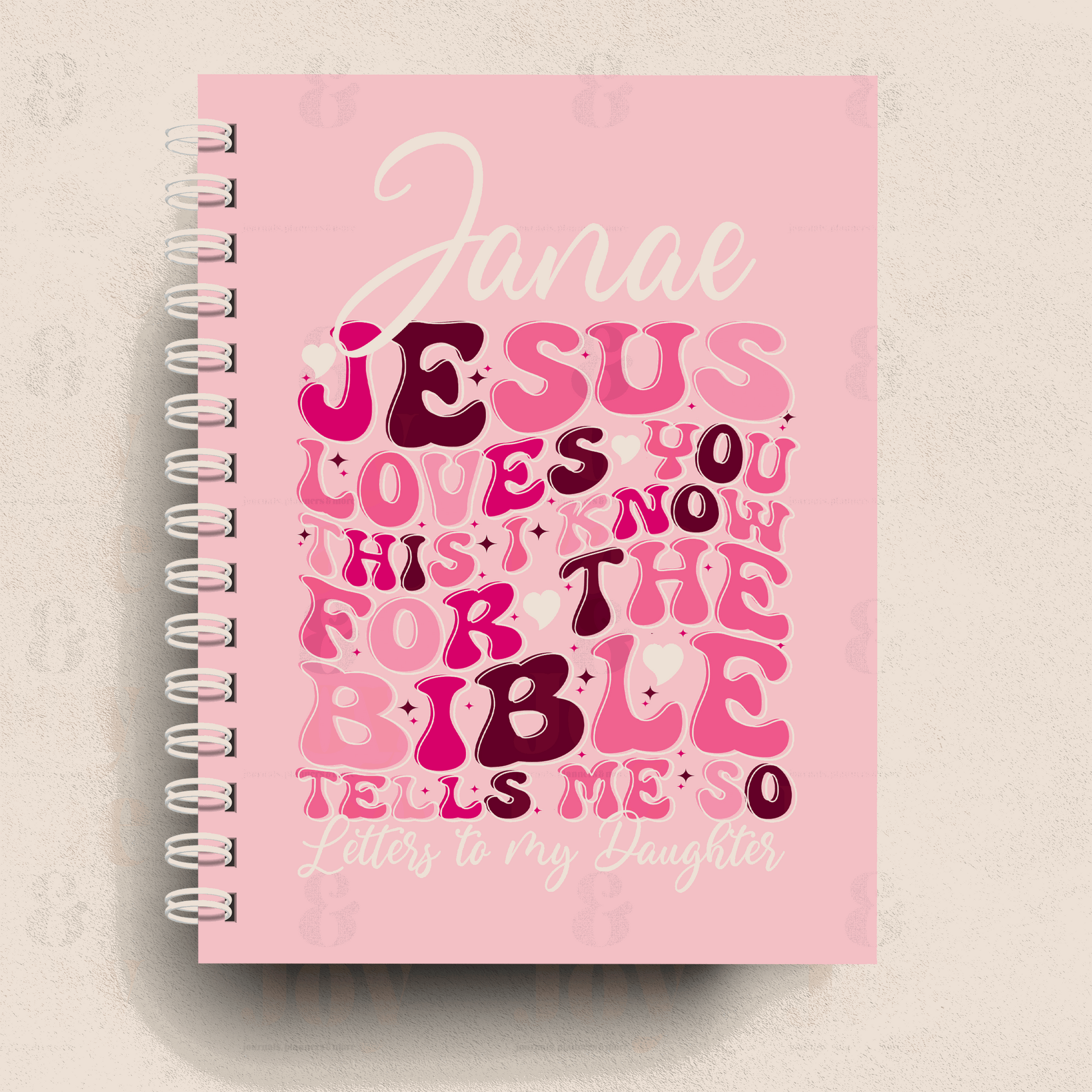 Personalized “Letters to My Child” Hardcover Christian Journal – 7.5x9.5” Lined Faith-Based Keepsake for Daughters, Sons, Grandchildren & More Pink