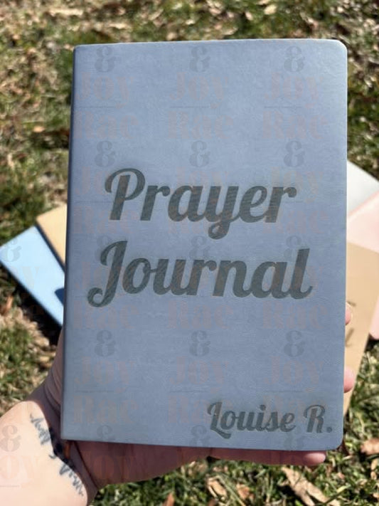 Personalized Prayer Journal – Faux Leather Engraved Notebook | 128 Pages Journals/Planners