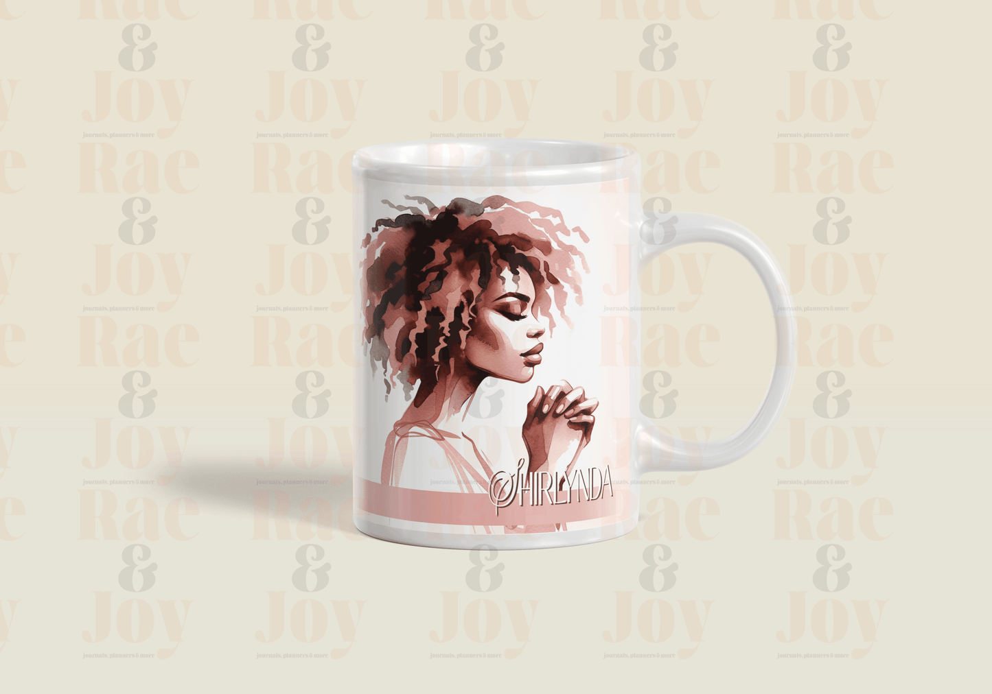 Personalized White Ceramic 15 Oz Mug - 90 Day Prayer Journal Collection | Custom Name Christian