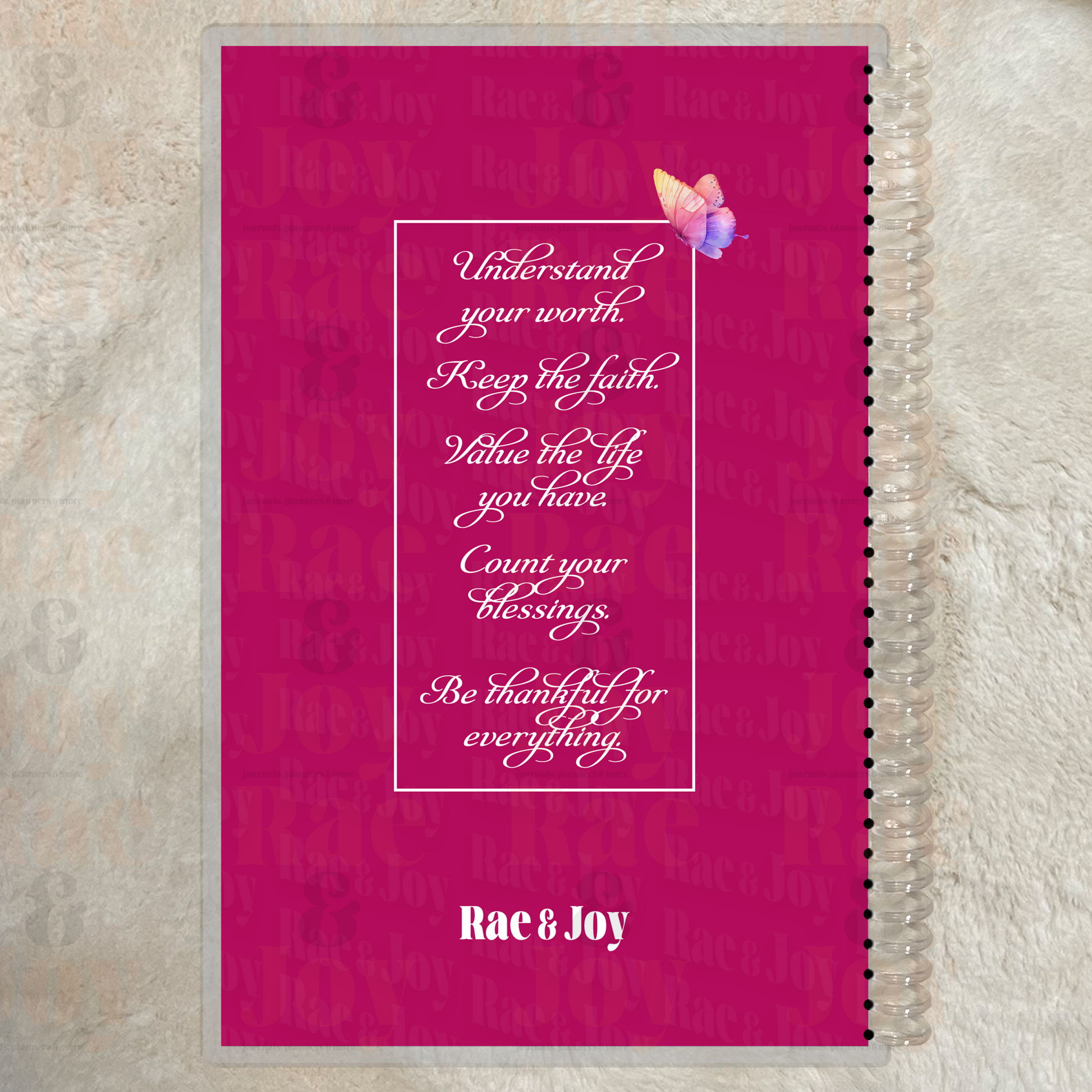 ’Simply Blessed’ Journal | African American Woman Watercolor Art Personalized Handmade Notebook