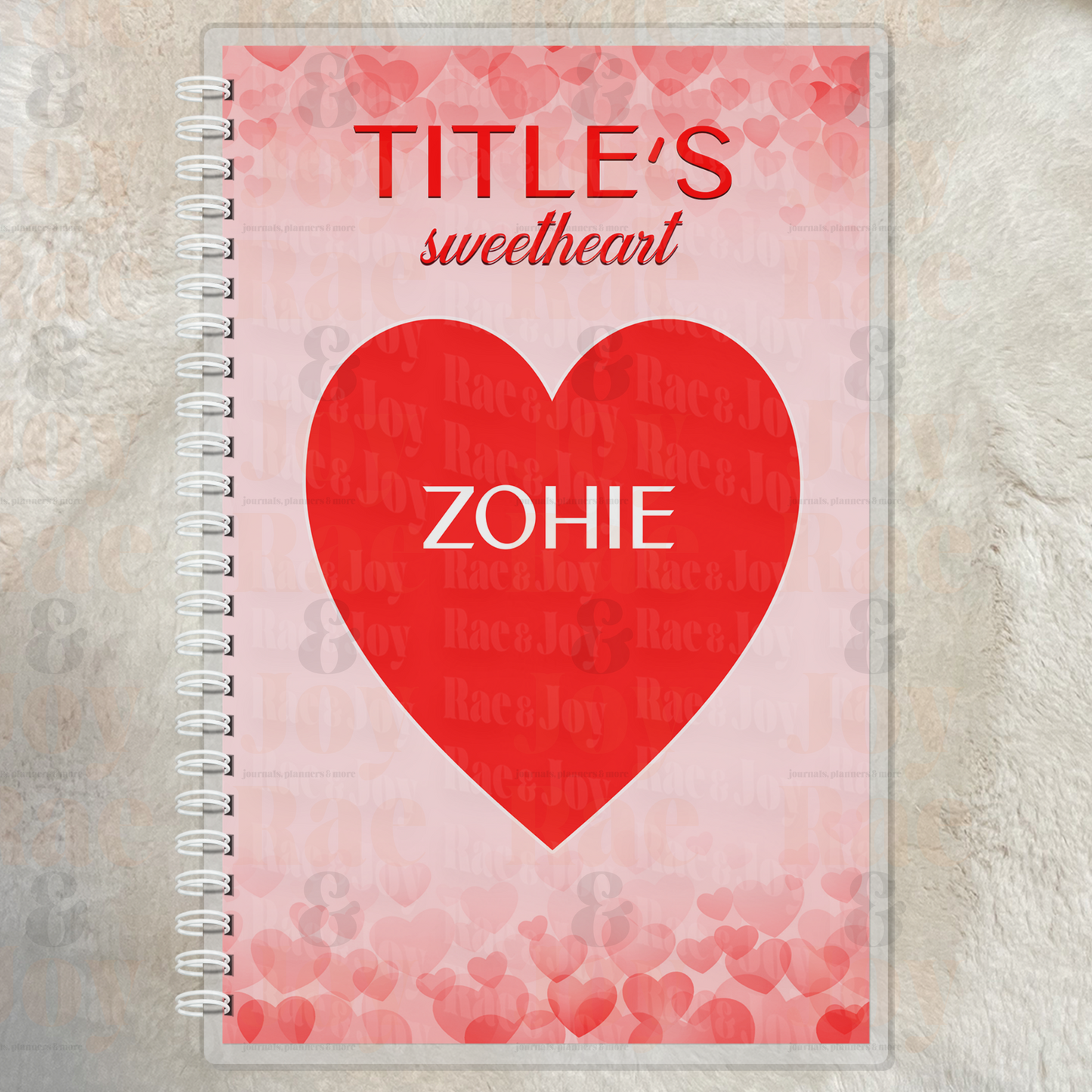 Sweethearts Personalized Lined Journal – Custom Names Heart Notebook for Mom, Grandma, Nana, Gigi, Mimi | Valentine’s & Mother’s Day Gift