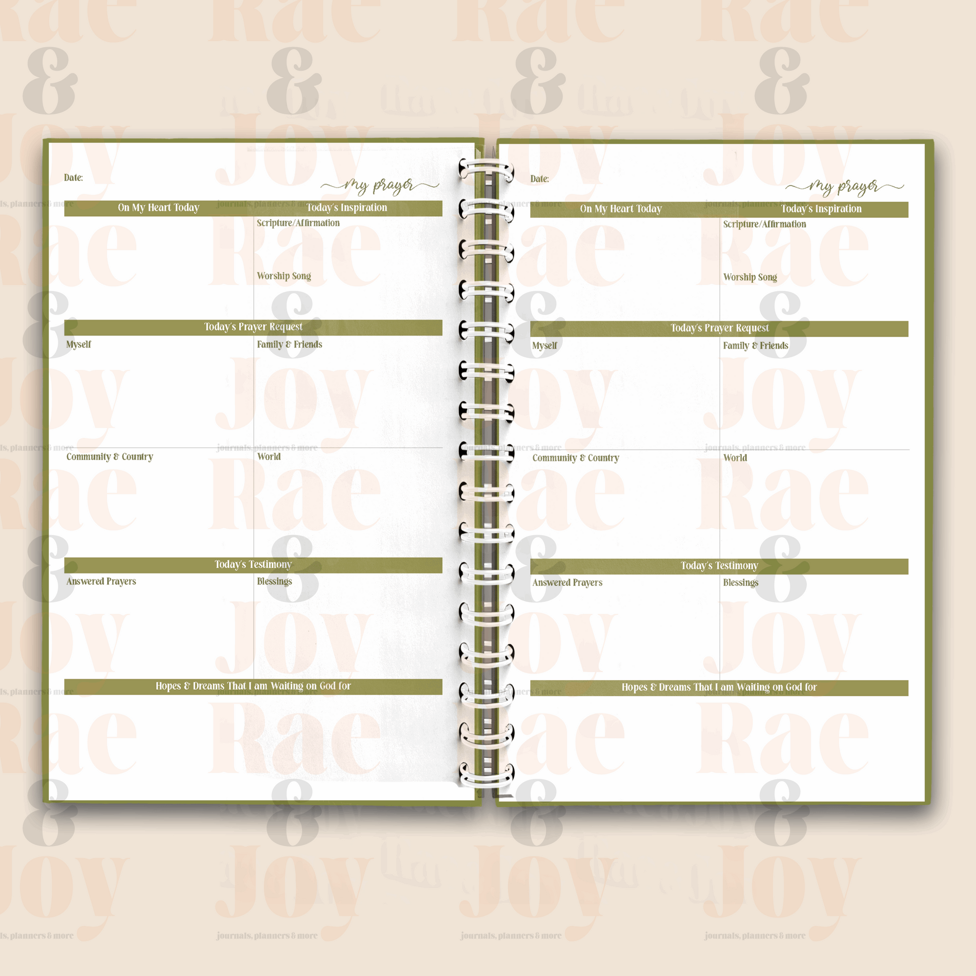 Lord’s Prayer Floral Christian Hardcover Daily Prayer or Lined Journal for Women