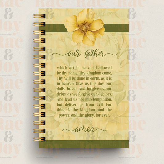 The Lord’s Prayer Floral Christian Hardcover Daily Prayer or Lined Journal for Women Journals/Planners